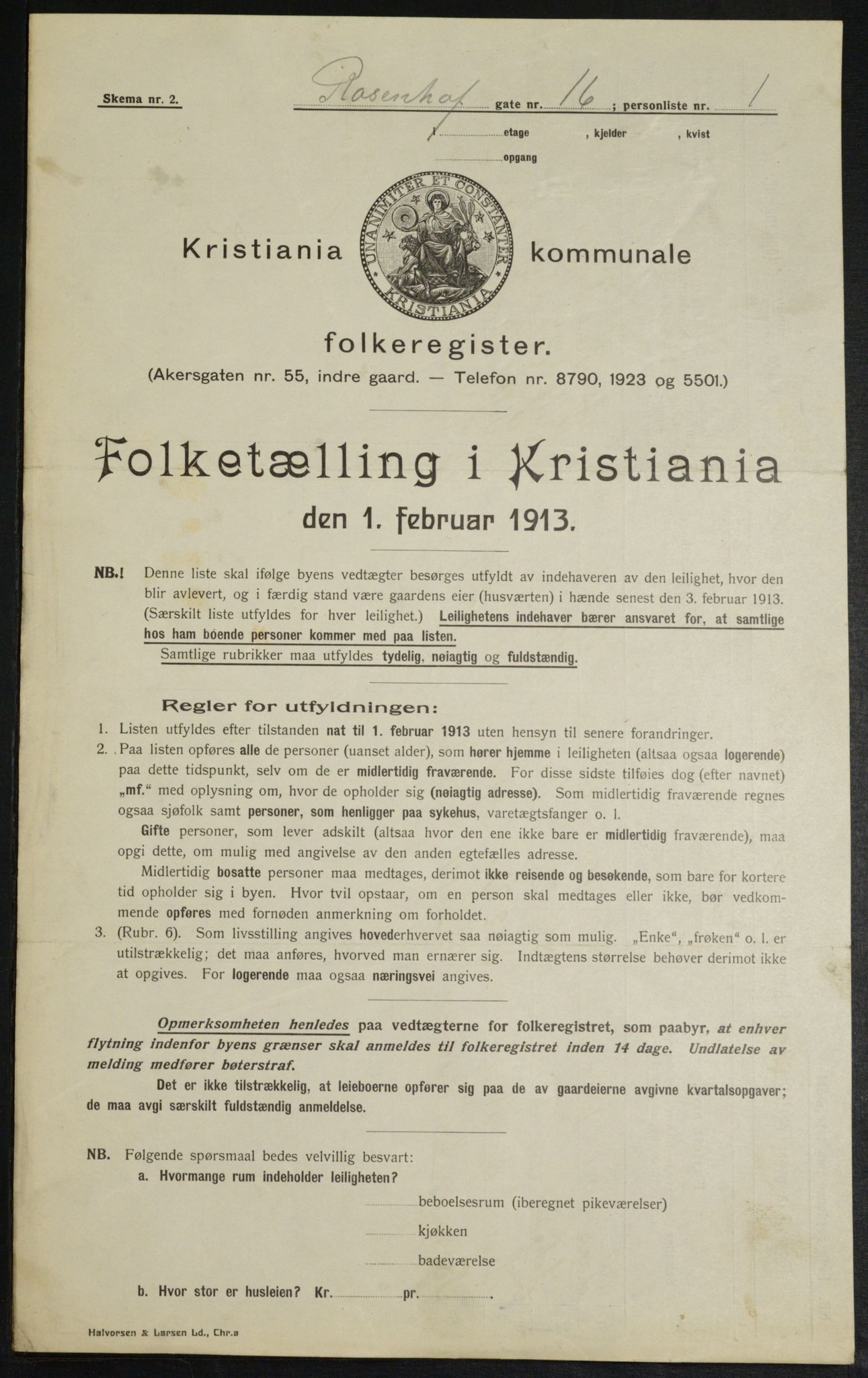 OBA, Municipal Census 1913 for Kristiania, 1913, p. 83797