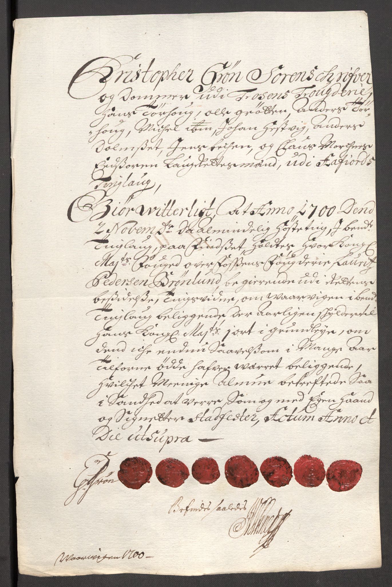 Rentekammeret inntil 1814, Reviderte regnskaper, Fogderegnskap, AV/RA-EA-4092/R57/L3854: Fogderegnskap Fosen, 1700-1701, p. 163