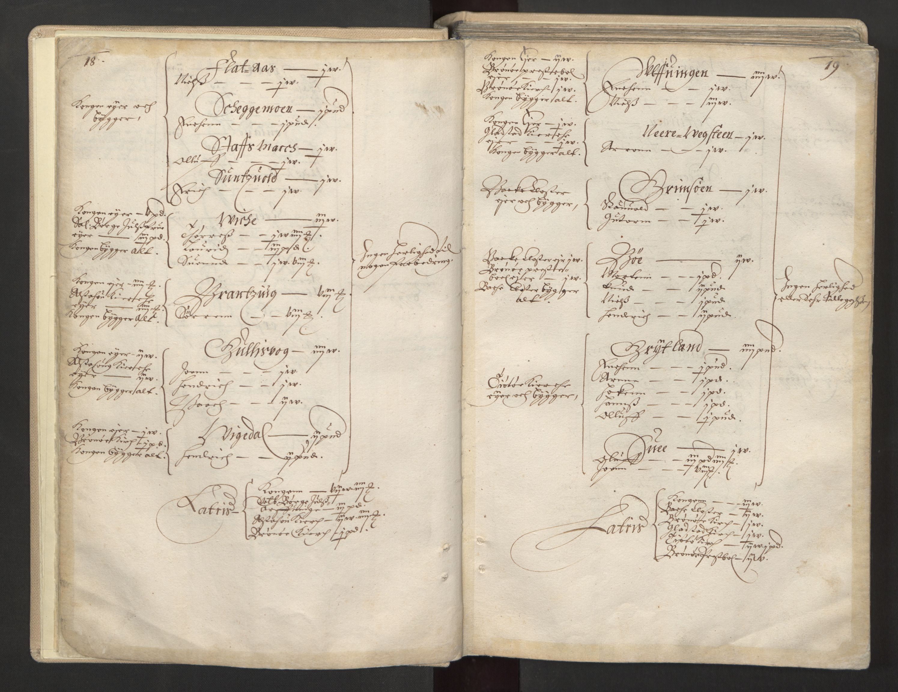 Rentekammeret inntil 1814, Realistisk ordnet avdeling, AV/RA-EA-4070/L/L0030/0001: Nordland lagdømme: / Alminnelig jordebok for Helgeland, Salten, Lofoten, Vesterålen, Andenes og Senja., 1661, p. 18-19