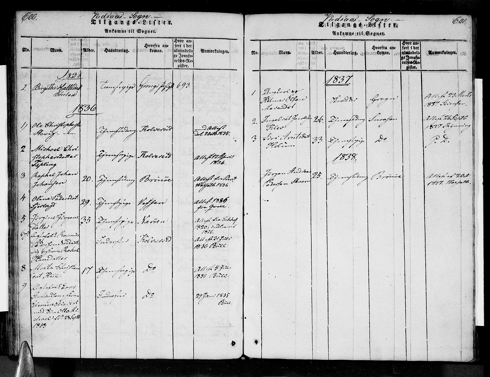 Ministerialprotokoller, klokkerbøker og fødselsregistre - Nordland, AV/SAT-A-1459/810/L0142: Parish register (official) no. 810A06 /1, 1819-1841, p. 600-601