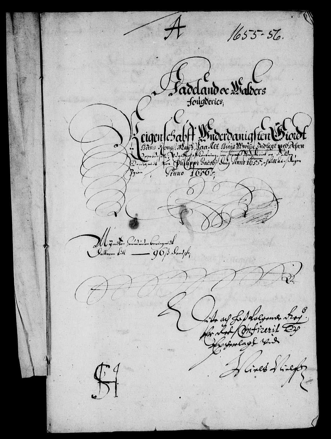 Rentekammeret inntil 1814, Reviderte regnskaper, Lensregnskaper, RA/EA-5023/R/Rb/Rba/L0226: Akershus len, 1653-1656
