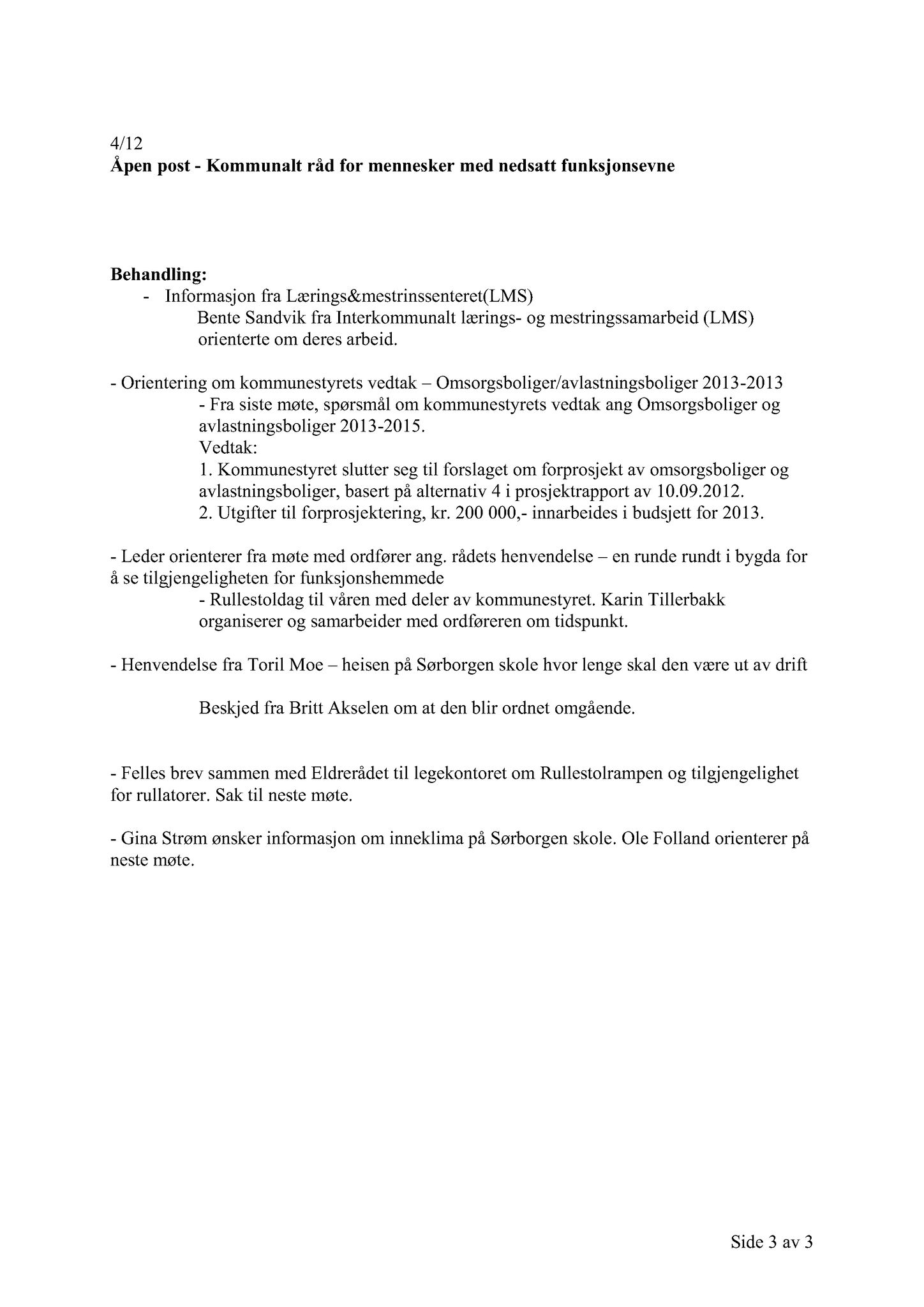 Klæbu Kommune, TRKO/KK/08-KMNF/L002: Kommunalt råd for mennesker med nedsatt funksjonsevne - Møtedokumenter, 2012, p. 27