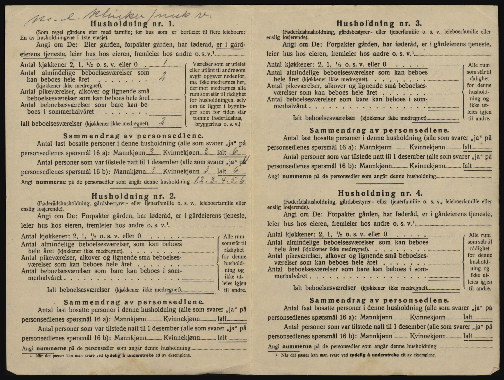 SAO, 1920 census for Glemmen, 1920, p. 2158