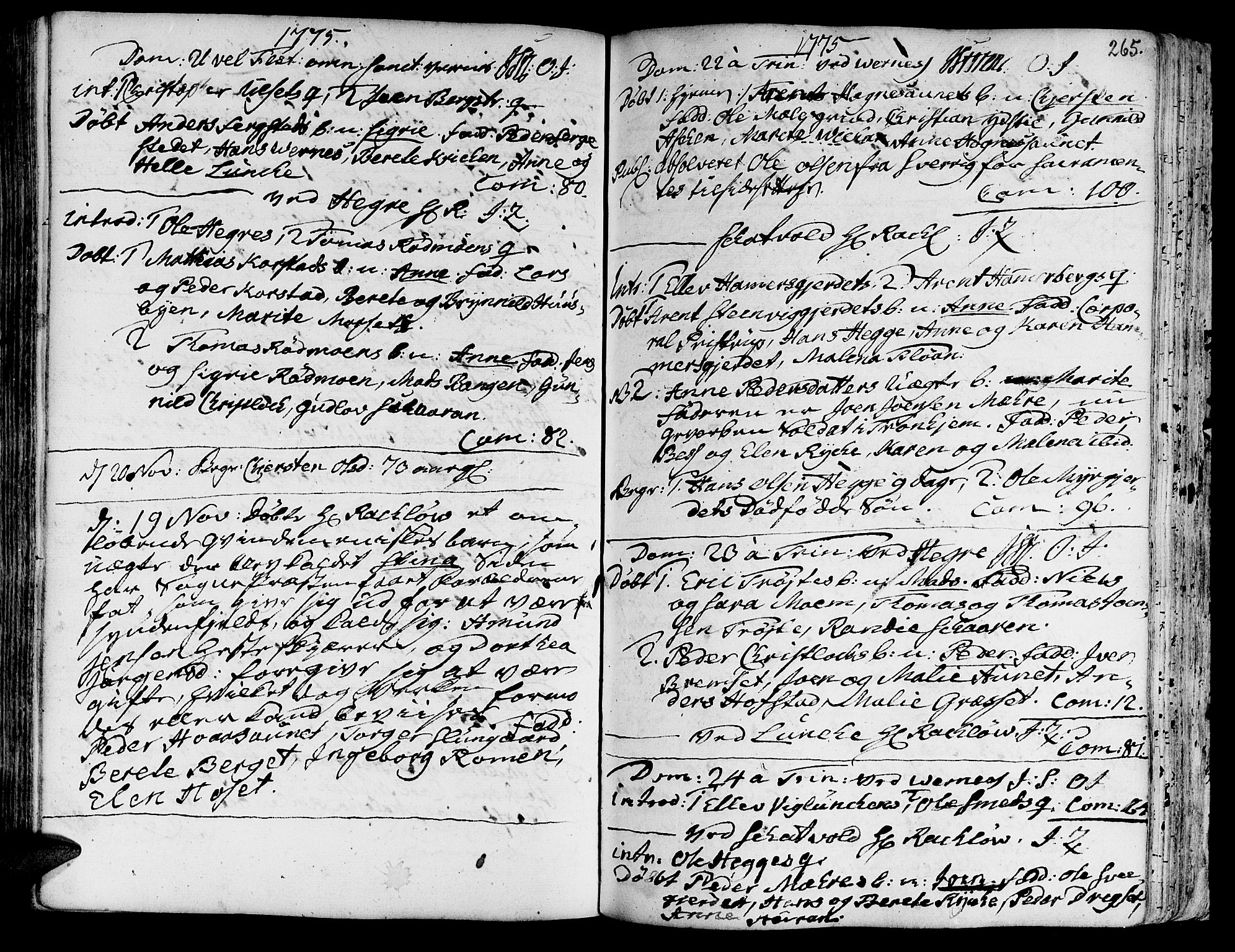 Ministerialprotokoller, klokkerbøker og fødselsregistre - Nord-Trøndelag, SAT/A-1458/709/L0057: Parish register (official) no. 709A05, 1755-1780, p. 265