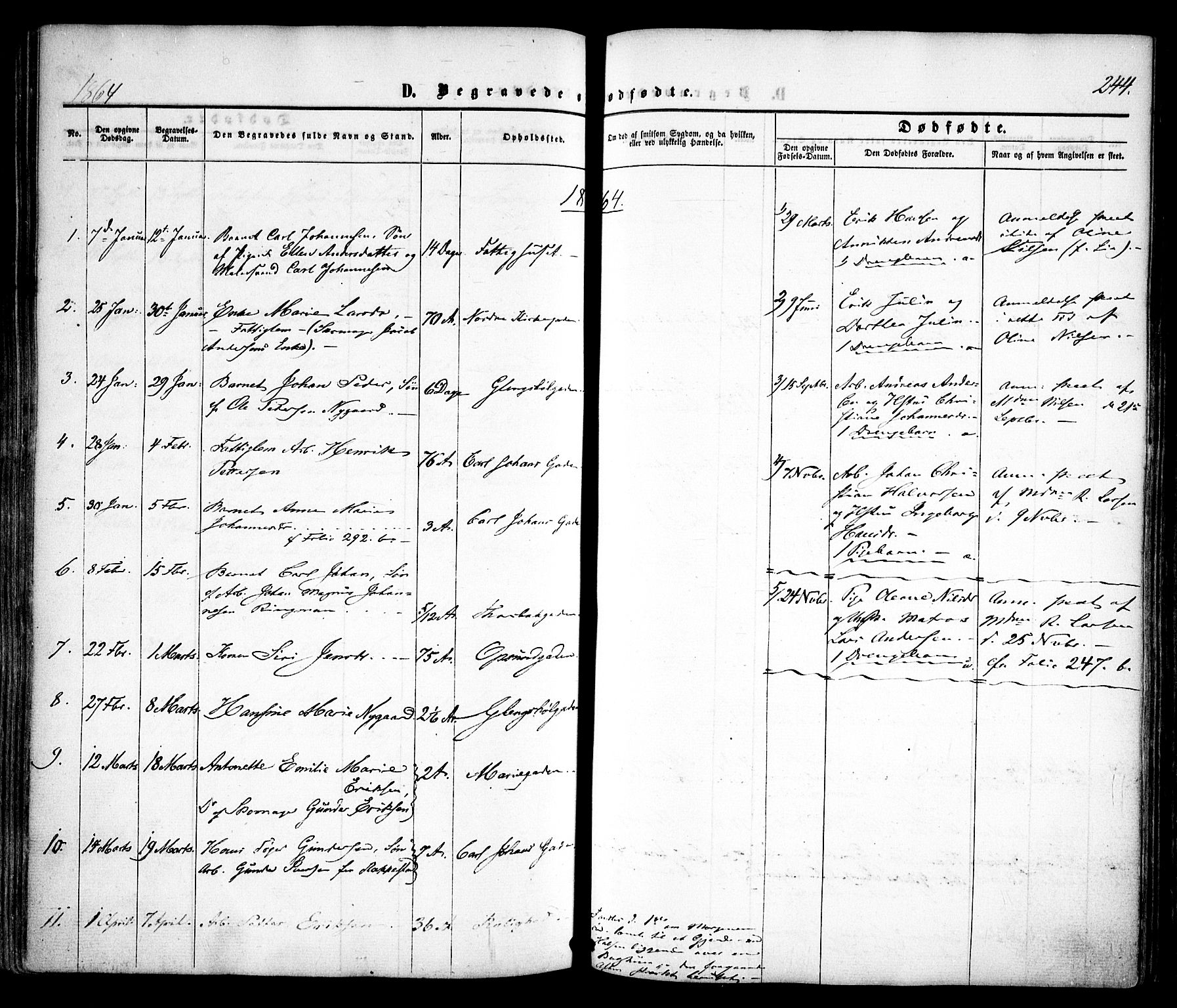 Sarpsborg prestekontor Kirkebøker, SAO/A-2006/F/Fa/L0001: Parish register (official) no. 1, 1859-1868, p. 244