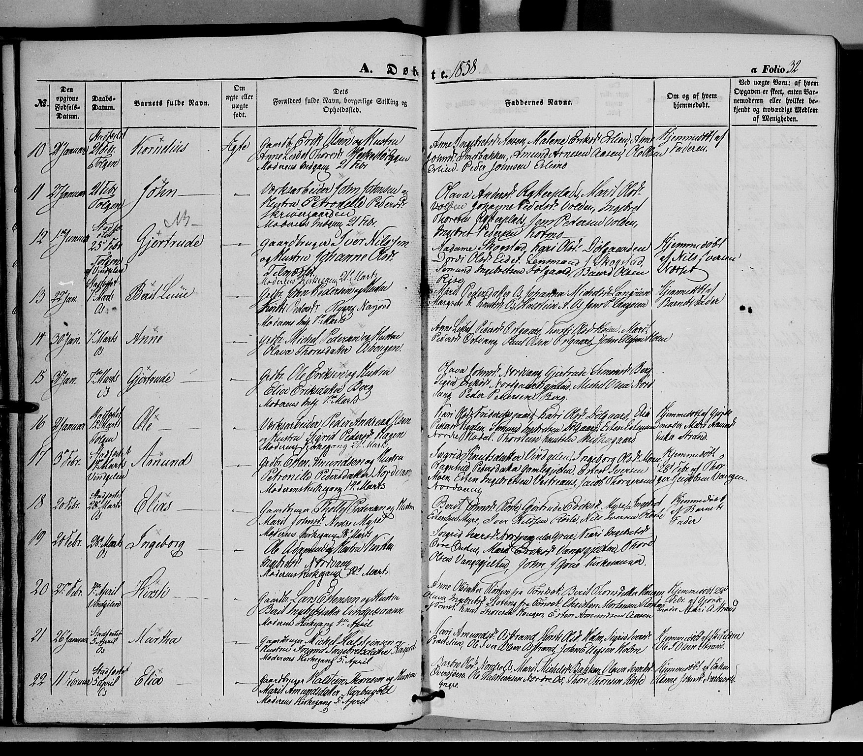 Tolga prestekontor, AV/SAH-PREST-062/K/L0006: Parish register (official) no. 6, 1852-1876, p. 32