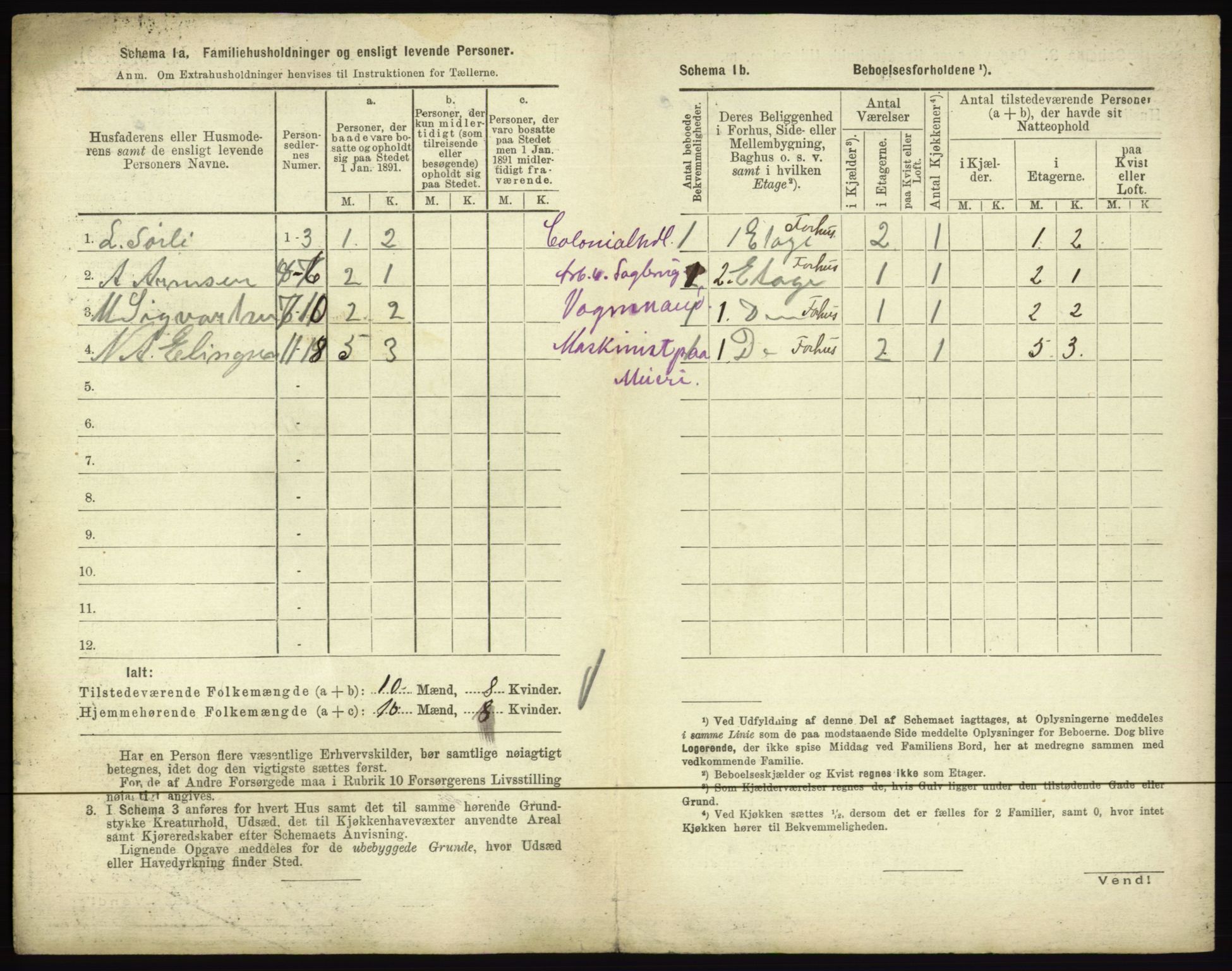 RA, 1891 census for 0601 Hønefoss, 1891, p. 228