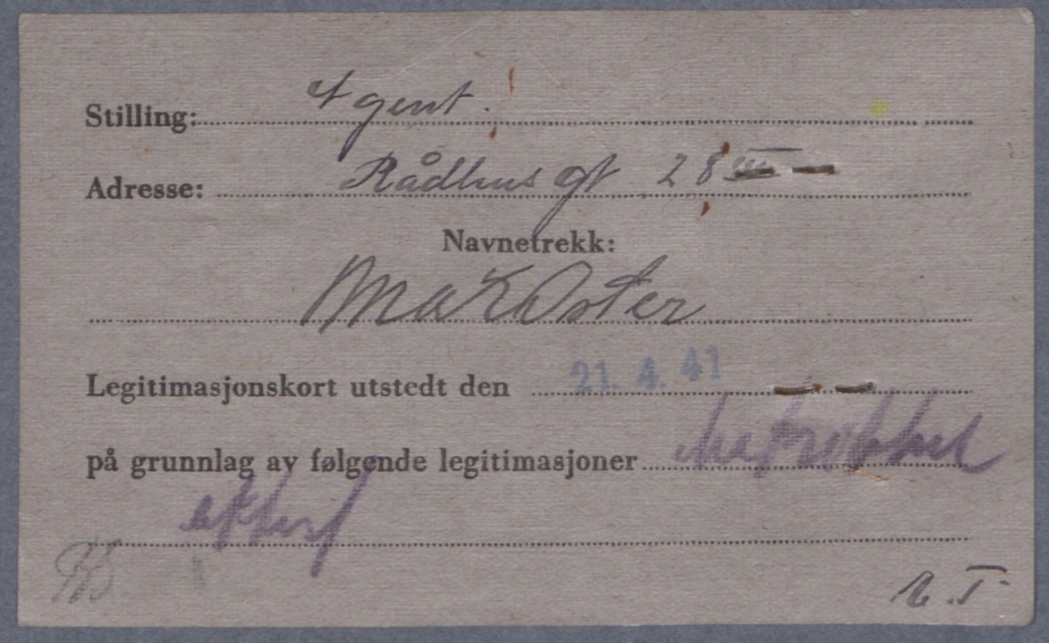 Sosialdepartementet, Våre Falne, AV/RA-S-1708/E/Ee/L0021A: Fotografier av jøder på legitimasjonskort (1941-42), 1941-1942, p. 274