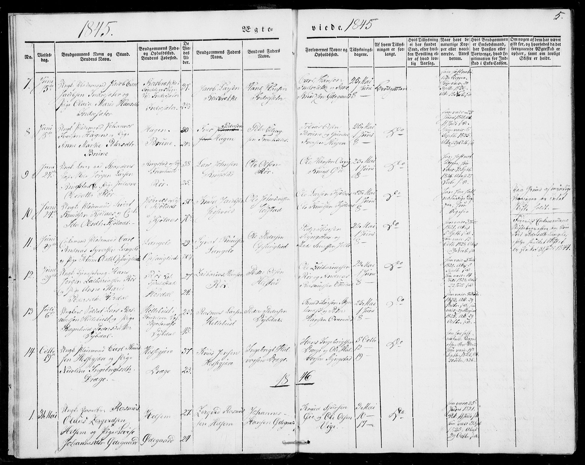 Ministerialprotokoller, klokkerbøker og fødselsregistre - Møre og Romsdal, AV/SAT-A-1454/520/L0276: Parish register (official) no. 520A06, 1844-1881, p. 5