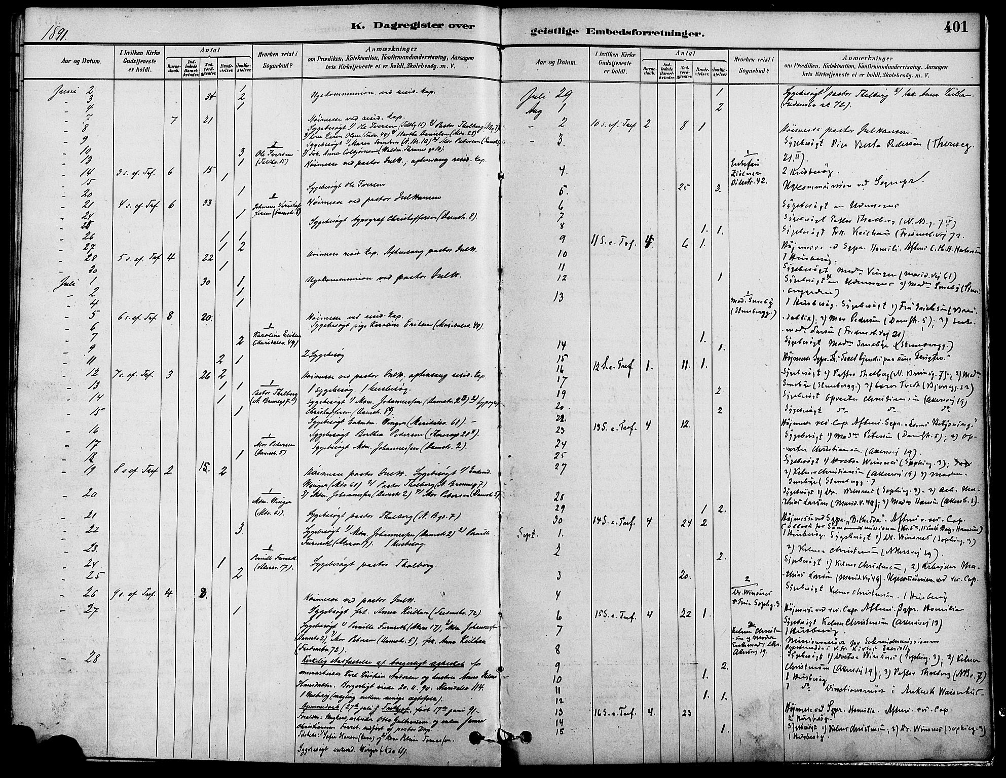 Gamle Aker prestekontor Kirkebøker, AV/SAO-A-10617a/F/L0007: Parish register (official) no. 7, 1882-1890, p. 401