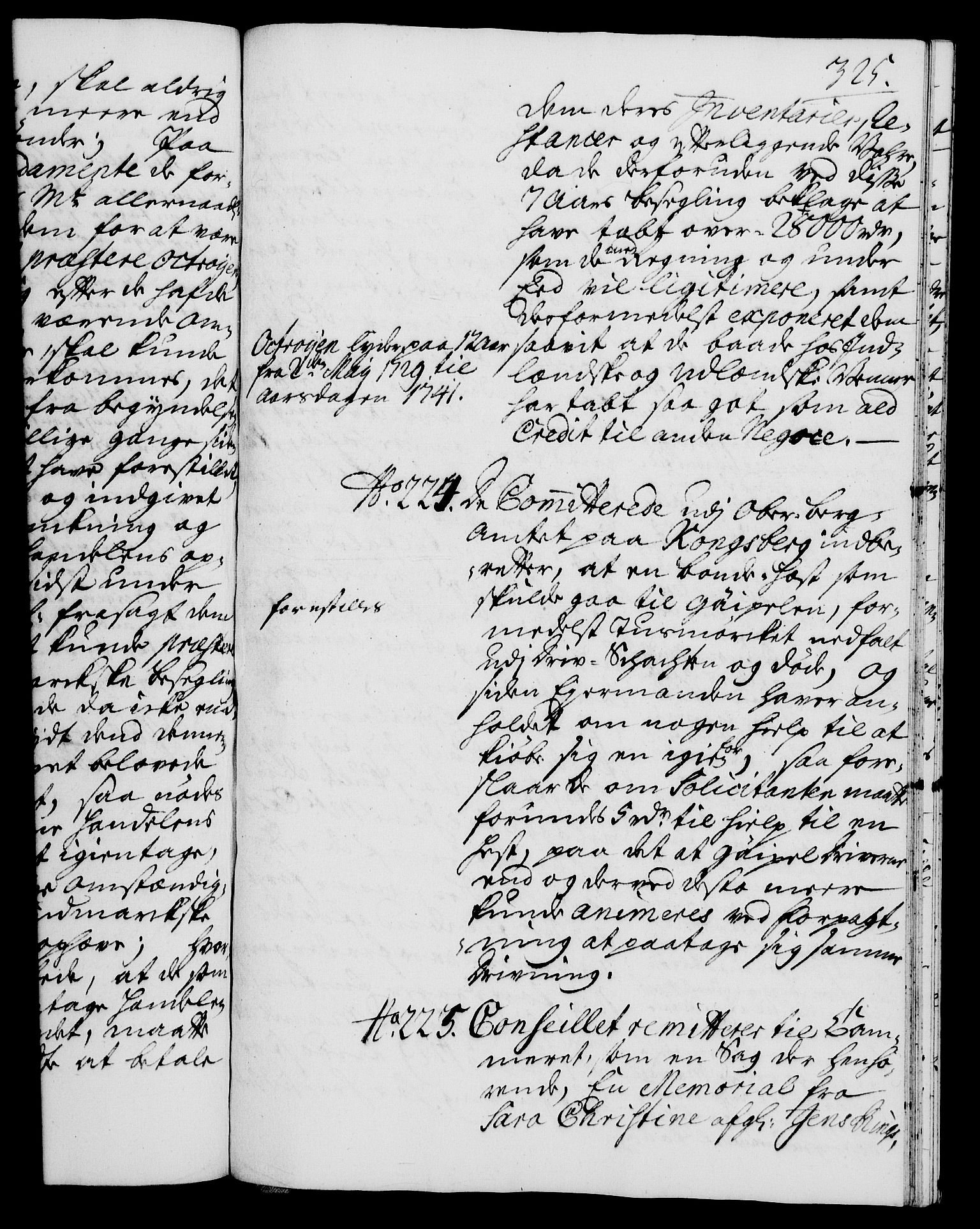 Rentekammeret, Kammerkanselliet, RA/EA-3111/G/Gh/Gha/L0017: Norsk ekstraktmemorialprotokoll (merket RK 53.62), 1735, p. 325