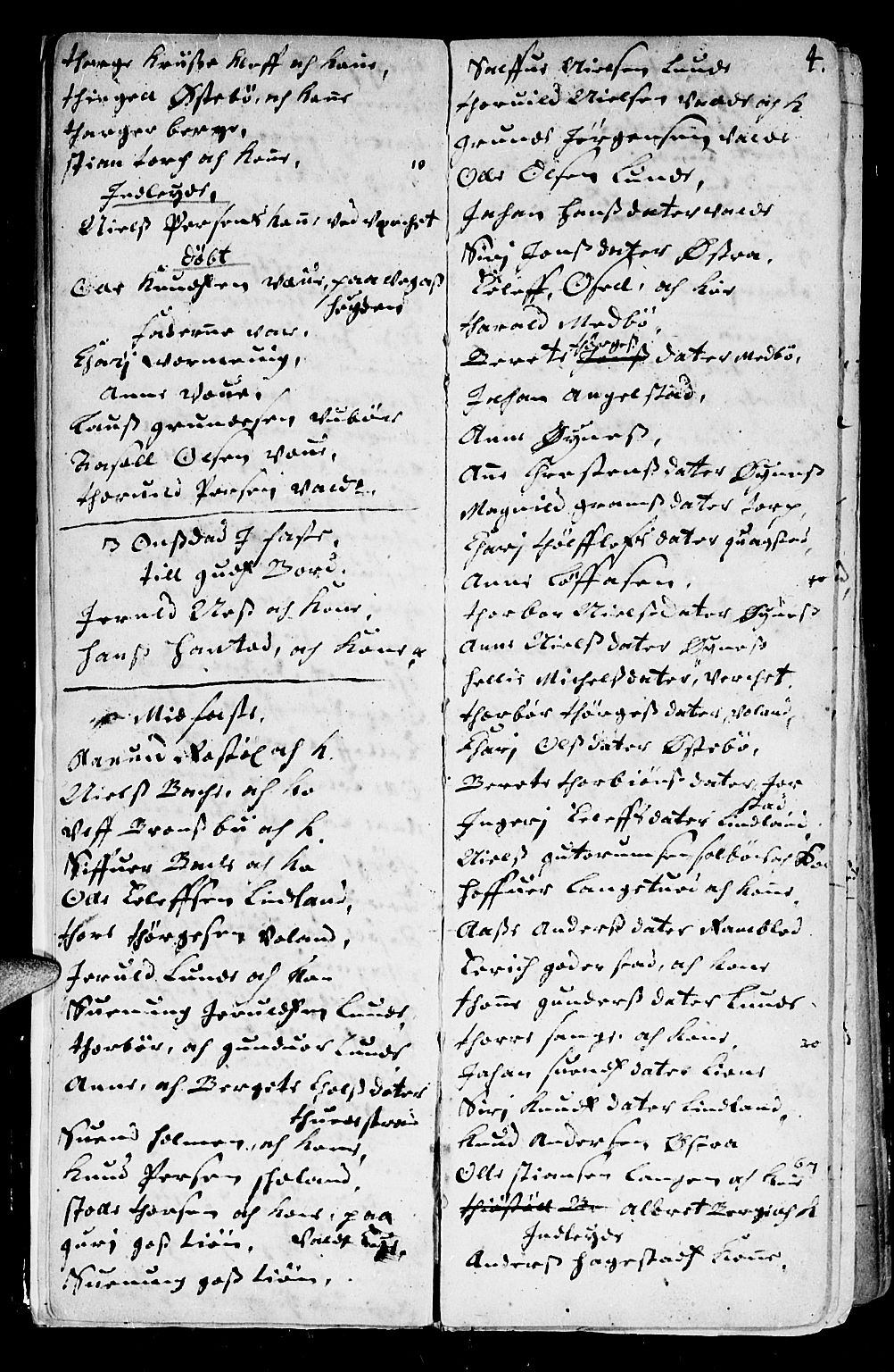 Holt sokneprestkontor, AV/SAK-1111-0021/F/Fb/L0001: Parish register (copy) no. B 1, 1699-1705, p. 4