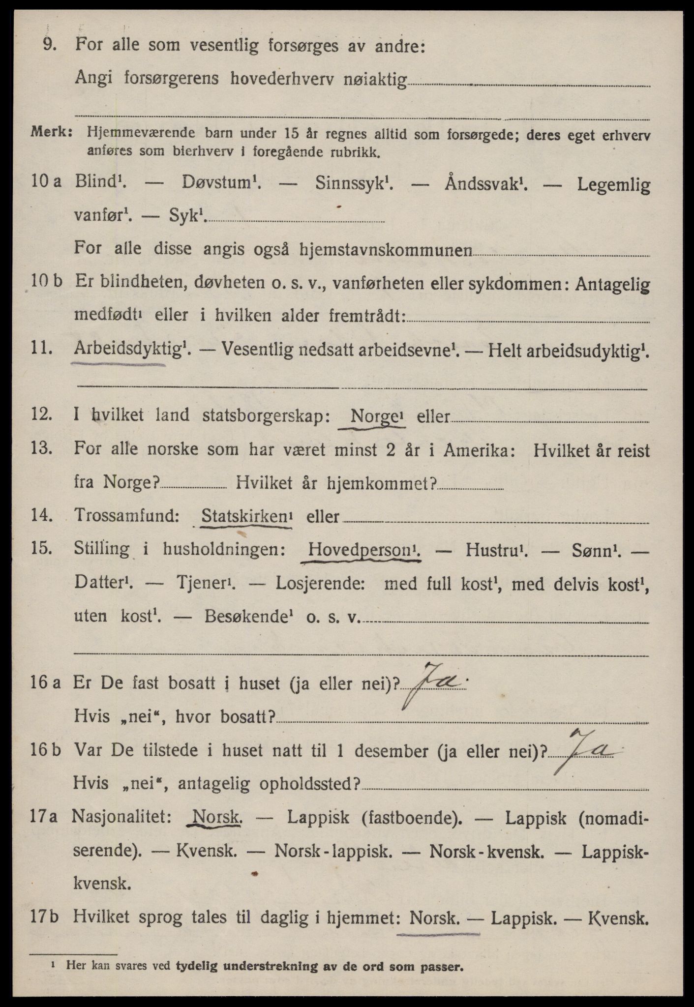 SAT, 1920 census for Geitastrand, 1920, p. 826