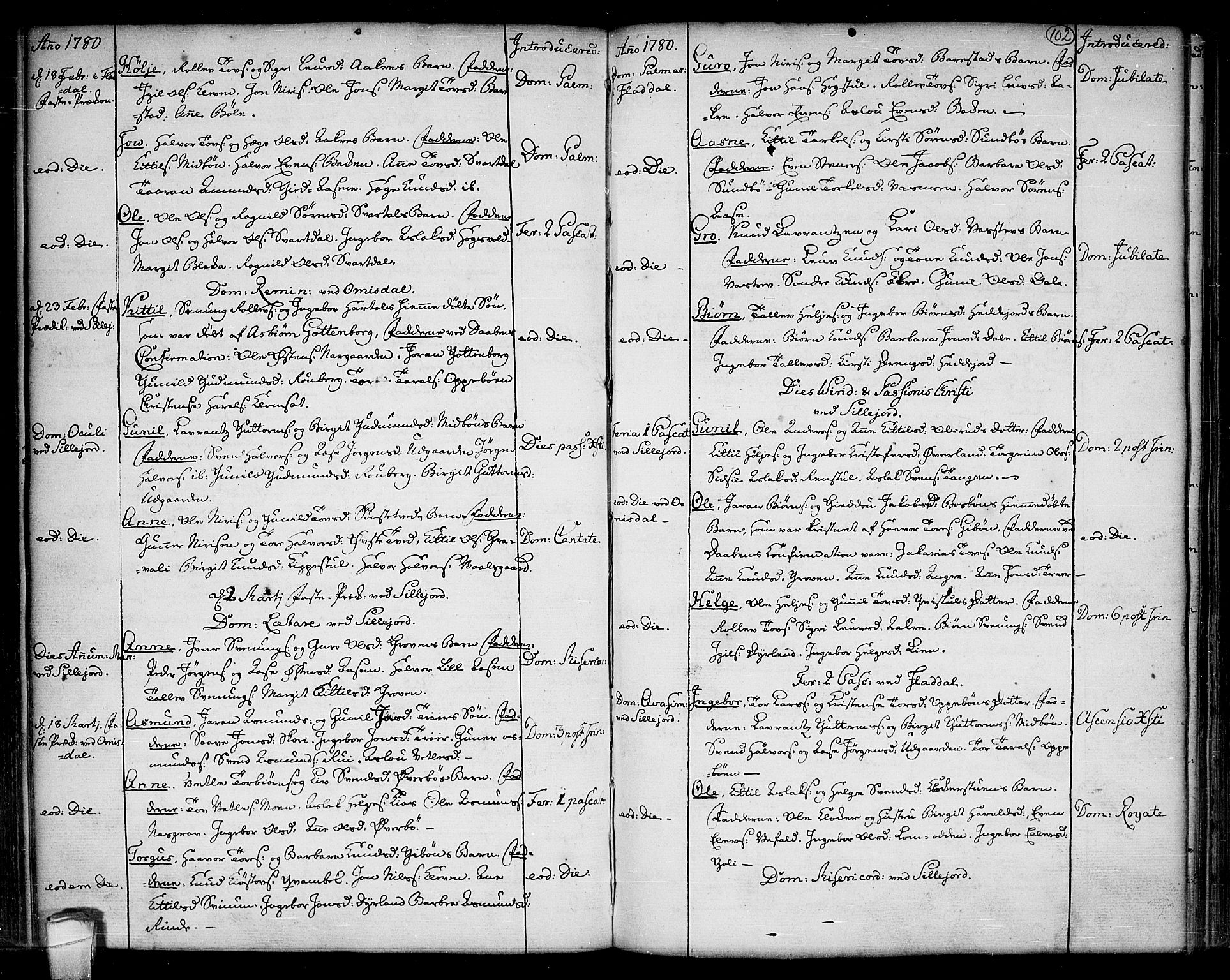 Seljord kirkebøker, SAKO/A-20/F/Fa/L0007: Parish register (official) no. I 7, 1755-1800, p. 102