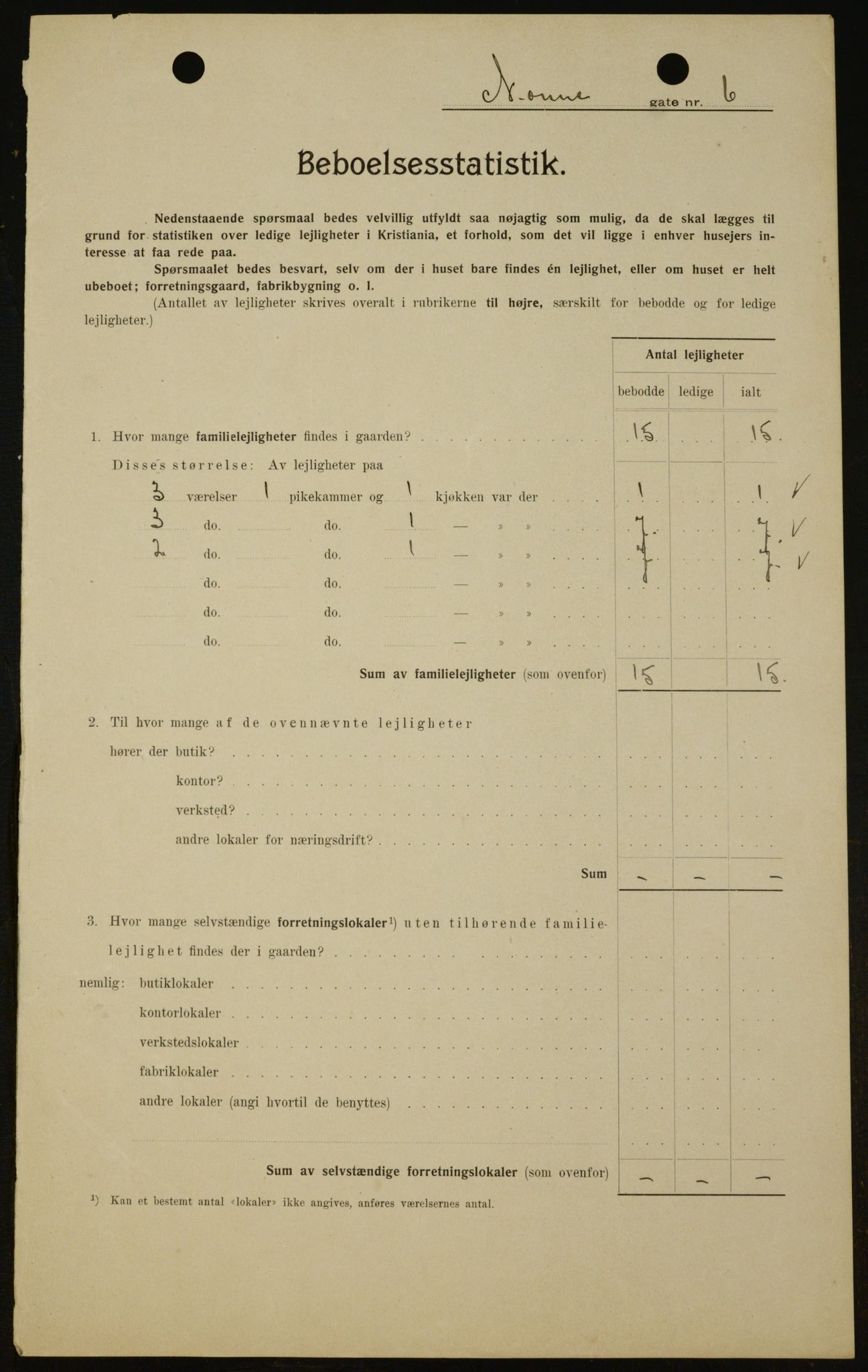 OBA, Municipal Census 1909 for Kristiania, 1909, p. 64634