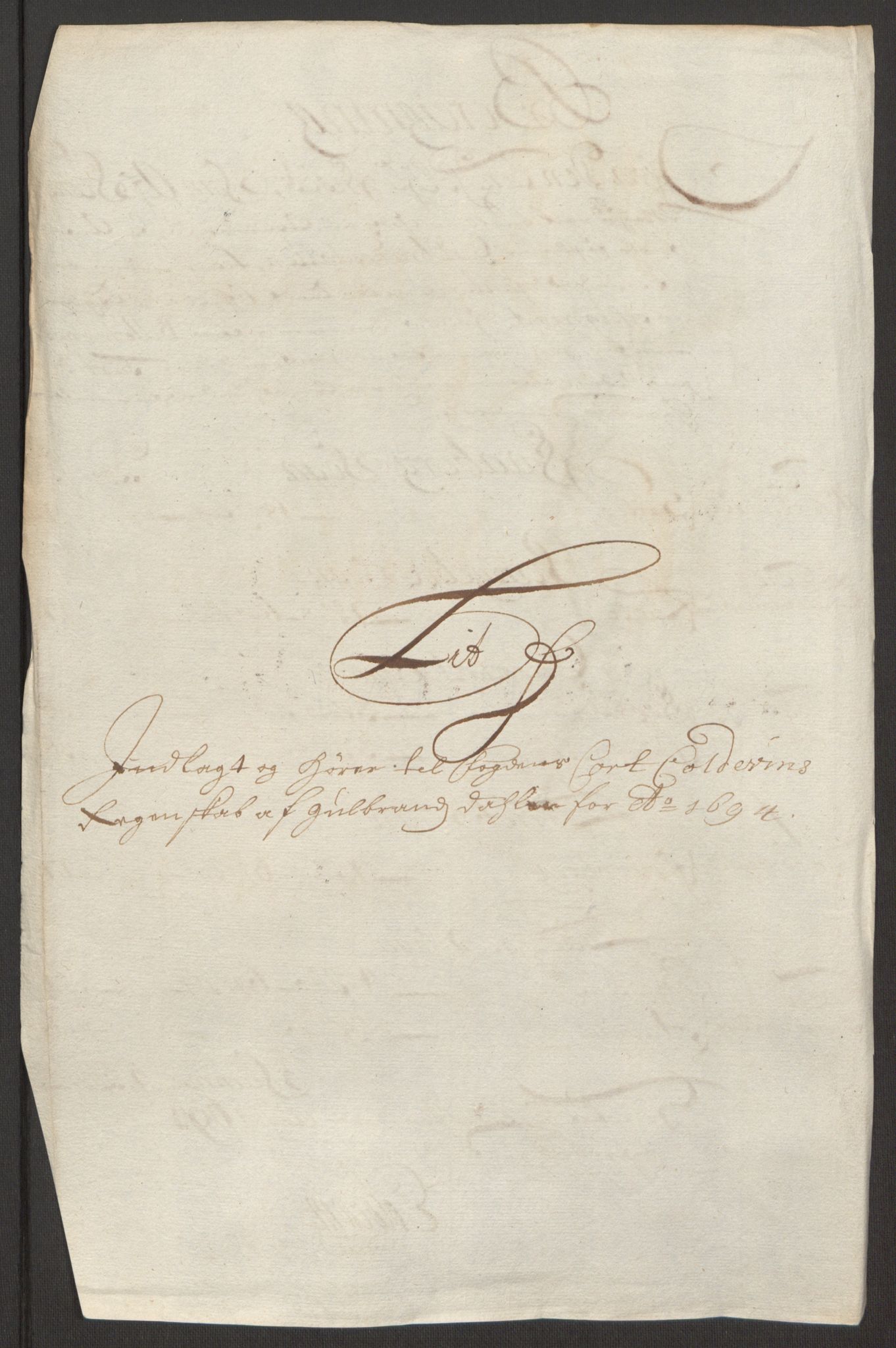Rentekammeret inntil 1814, Reviderte regnskaper, Fogderegnskap, RA/EA-4092/R17/L1168: Fogderegnskap Gudbrandsdal, 1694, p. 306