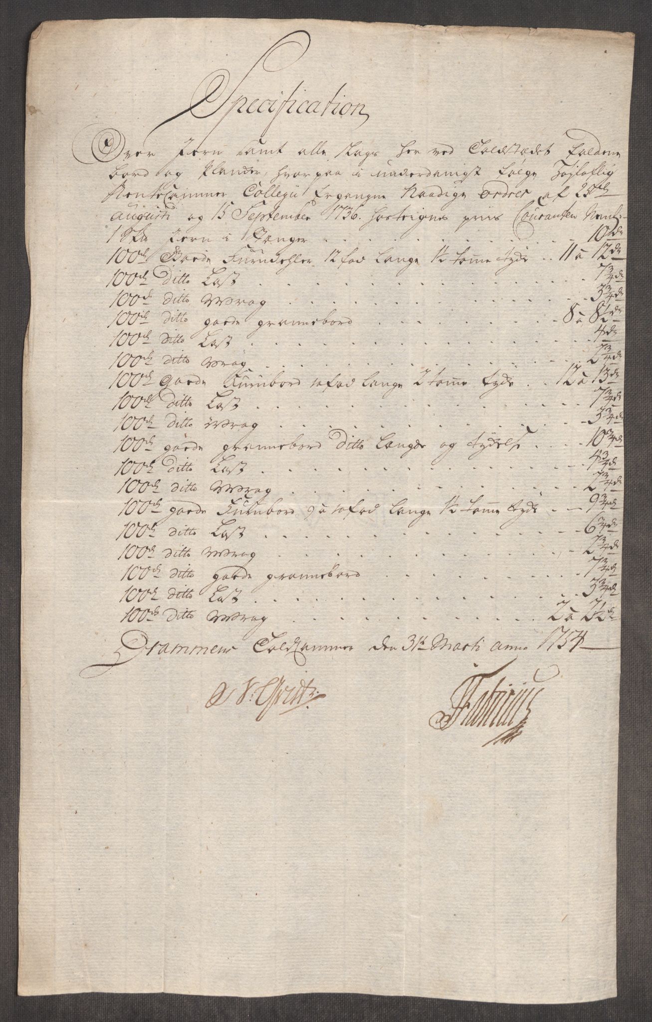 Rentekammeret inntil 1814, Realistisk ordnet avdeling, AV/RA-EA-4070/Oe/L0005: [Ø1]: Priskuranter, 1753-1757, p. 220