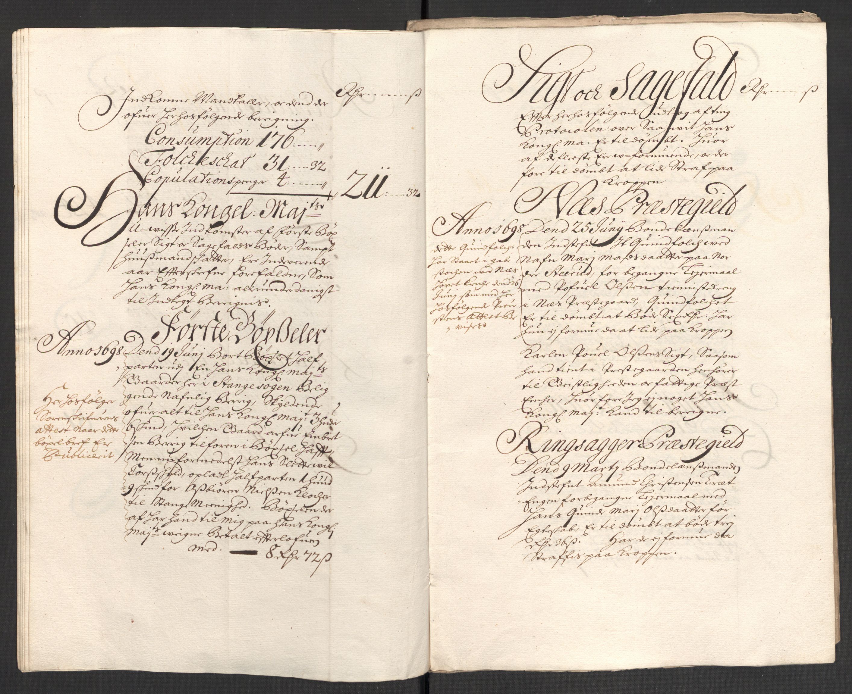 Rentekammeret inntil 1814, Reviderte regnskaper, Fogderegnskap, AV/RA-EA-4092/R16/L1037: Fogderegnskap Hedmark, 1697-1698, p. 324