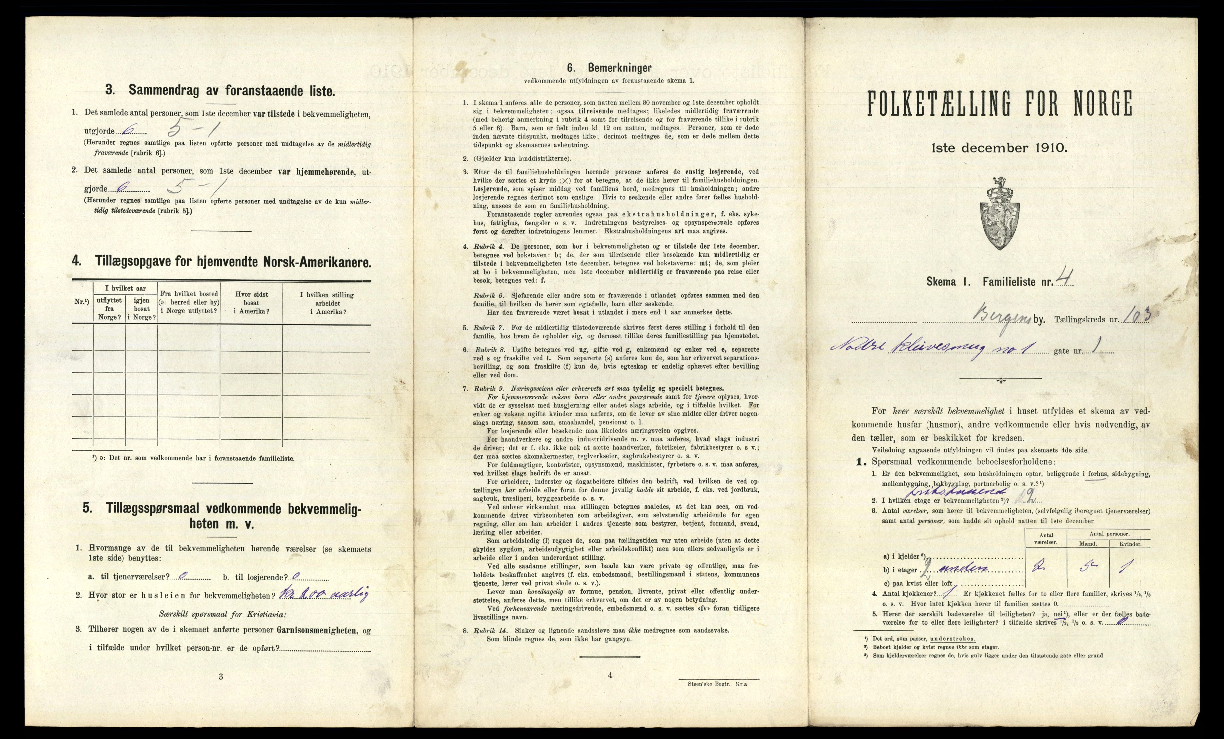 RA, 1910 census for Bergen, 1910, p. 35763