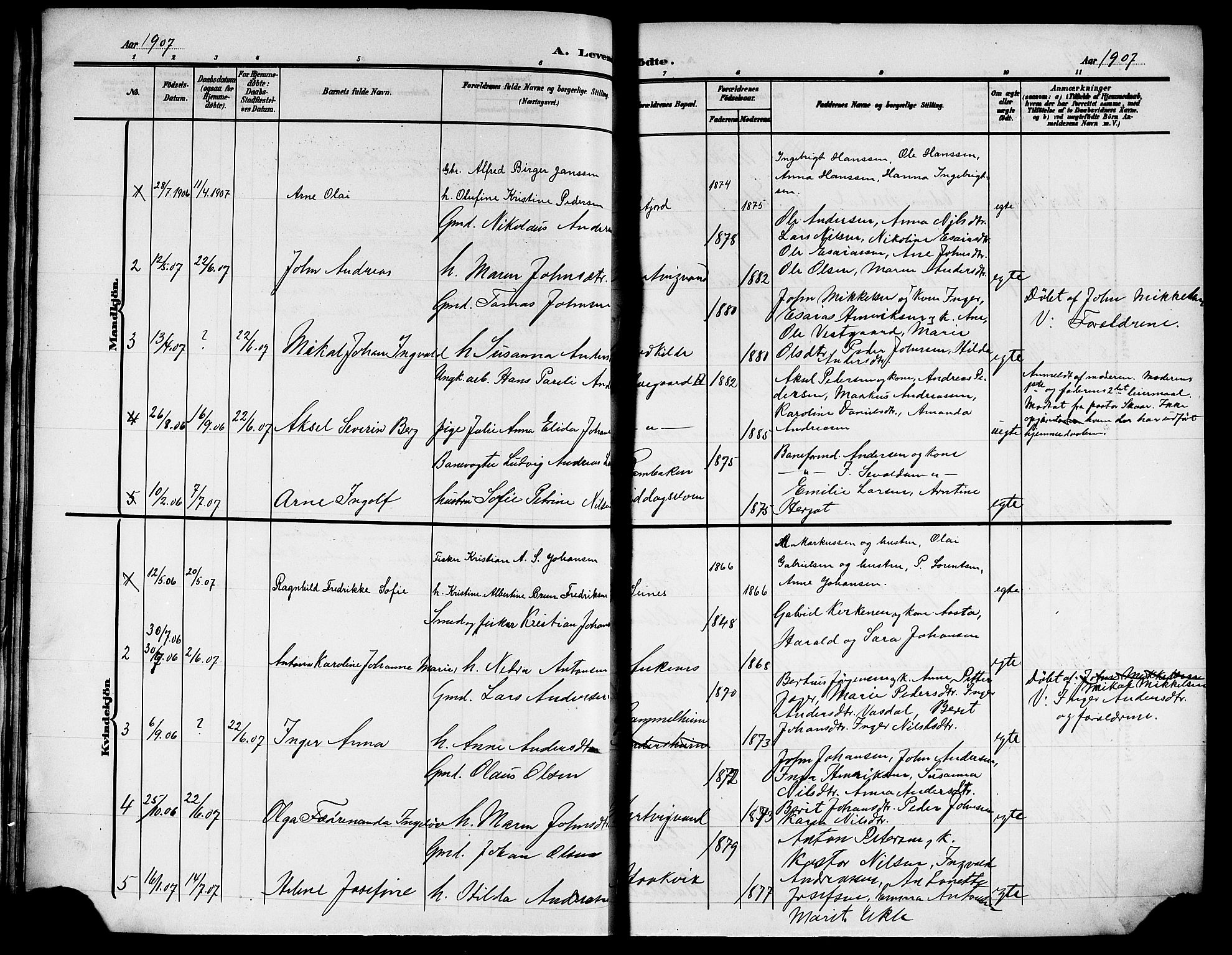 Ministerialprotokoller, klokkerbøker og fødselsregistre - Nordland, AV/SAT-A-1459/866/L0954: Parish register (copy) no. 866C03, 1905-1923