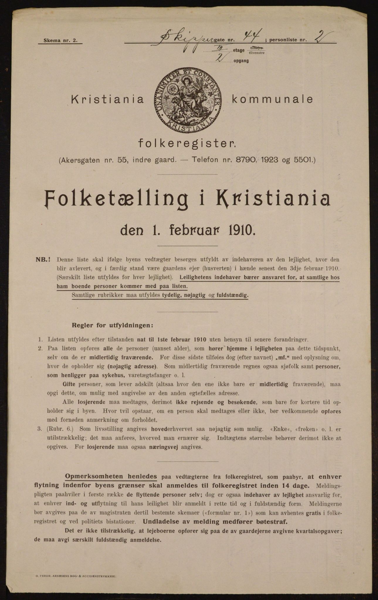 OBA, Municipal Census 1910 for Kristiania, 1910, p. 91366