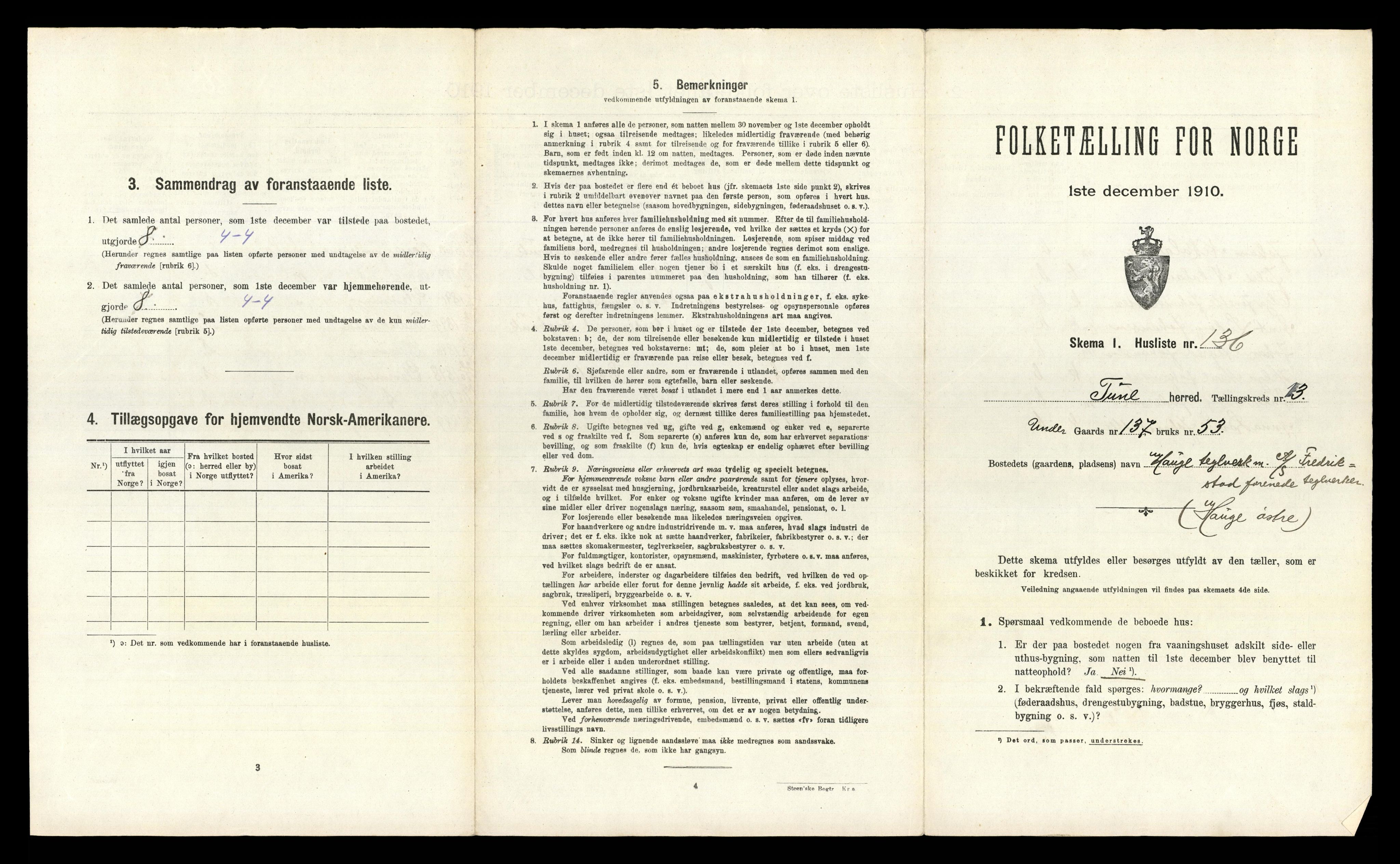 RA, 1910 census for Tune, 1910, p. 2782