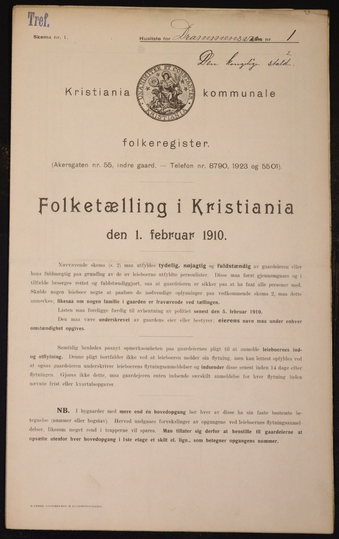 OBA, Municipal Census 1910 for Kristiania, 1910, p. 15558