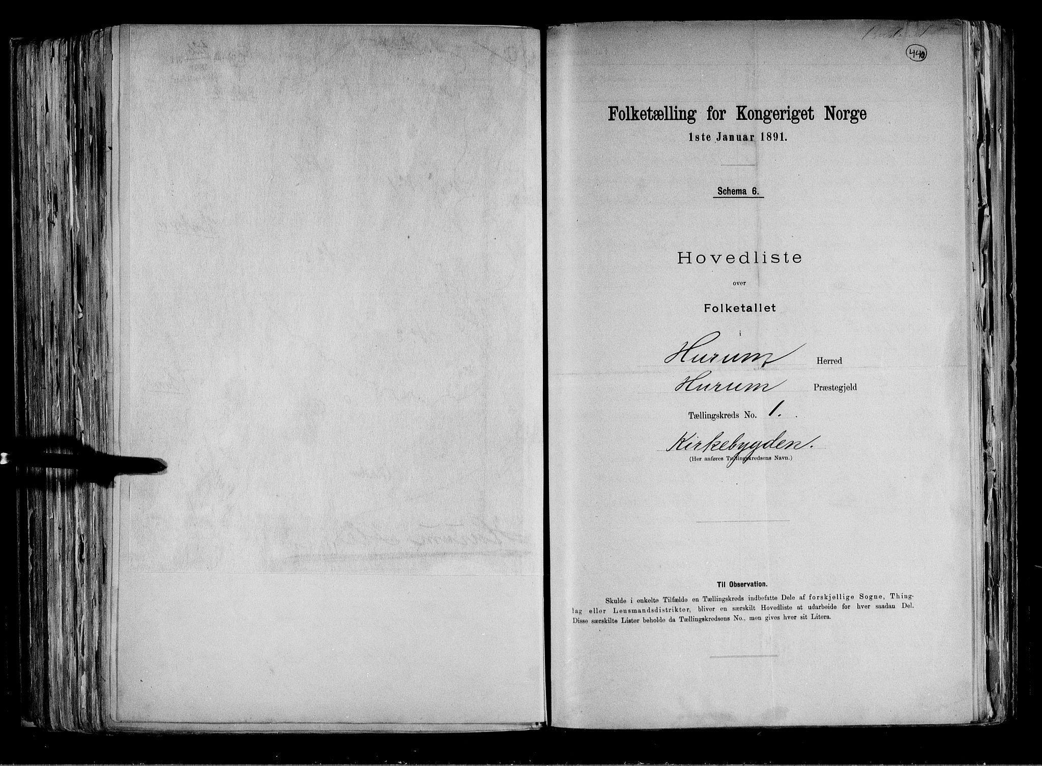 RA, 1891 census for 0628 Hurum, 1891, p. 5