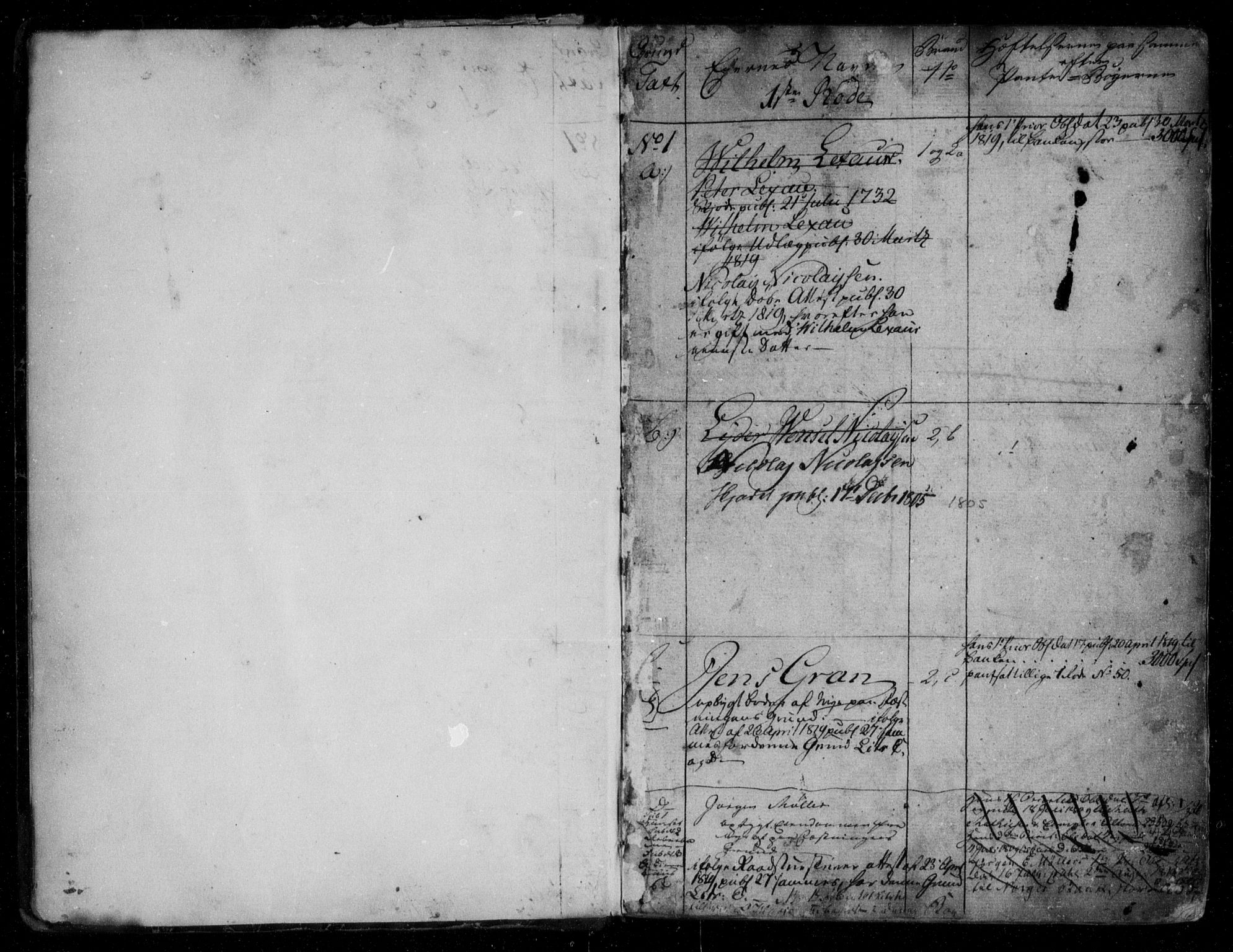 Byfogd og Byskriver i Bergen, SAB/A-3401/03/03AdA/L0001: Mortgage register no. A.d.A.1, 1732-1820, p. 1