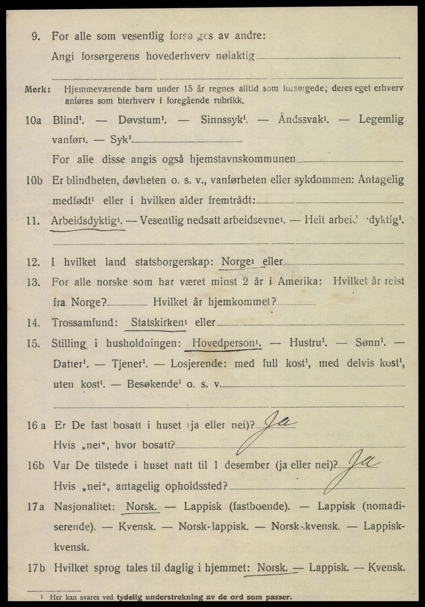 SAT, 1920 census for Skogn, 1920, p. 6982