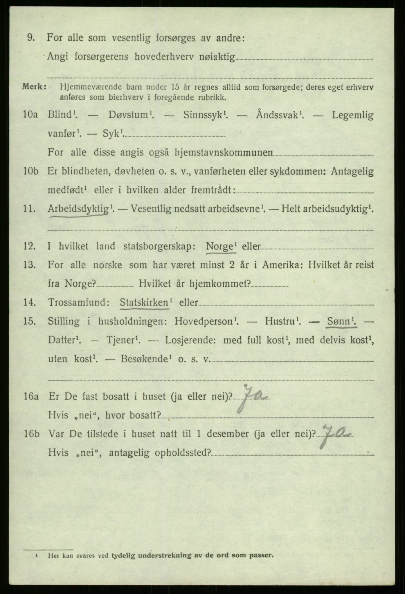 SAB, 1920 census for Eid, 1920, p. 4987