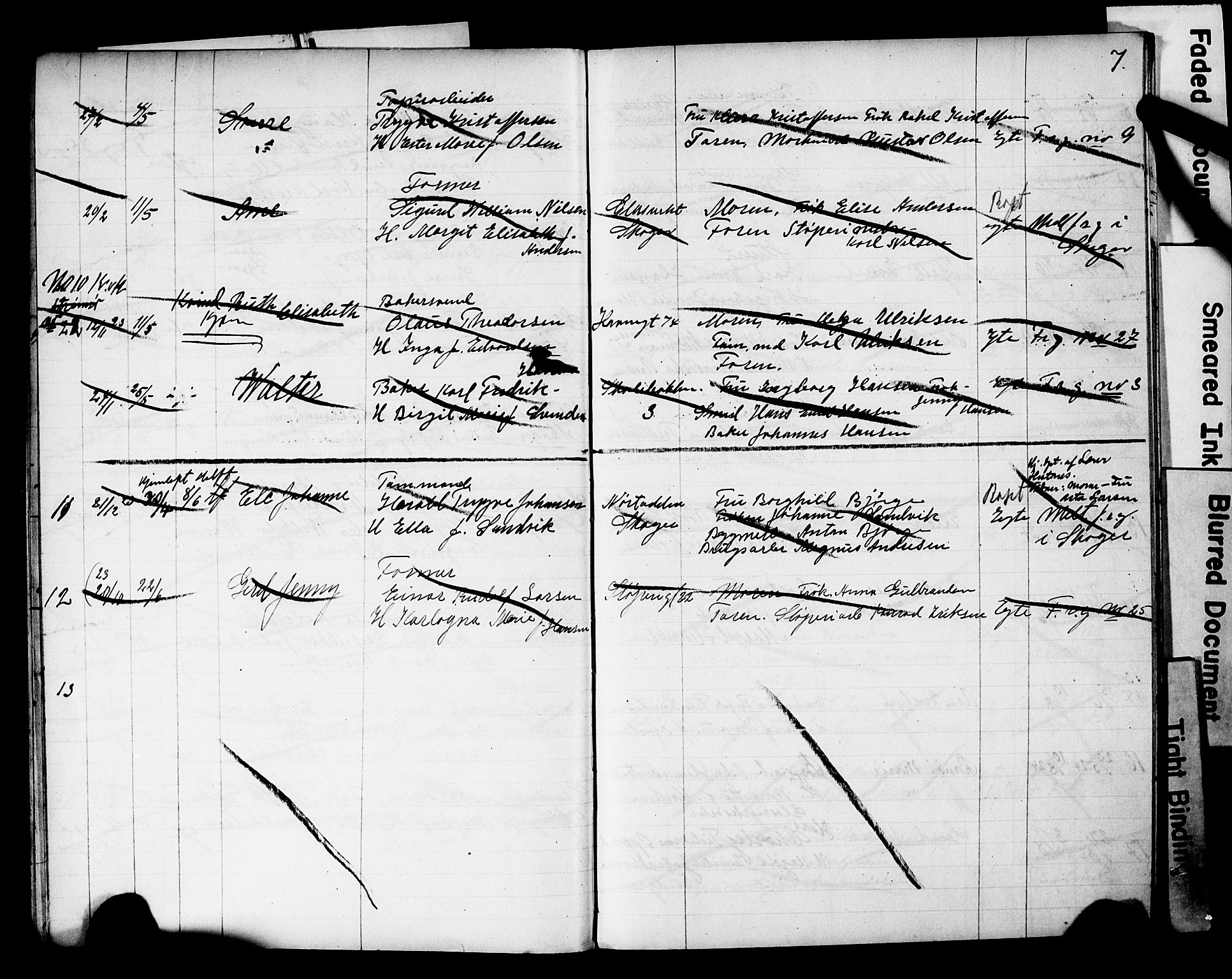 Strømsø kirkebøker, AV/SAKO-A-246/Y/Yb/L0003: Parish register draft no. II 3, 1921-1925, p. 7