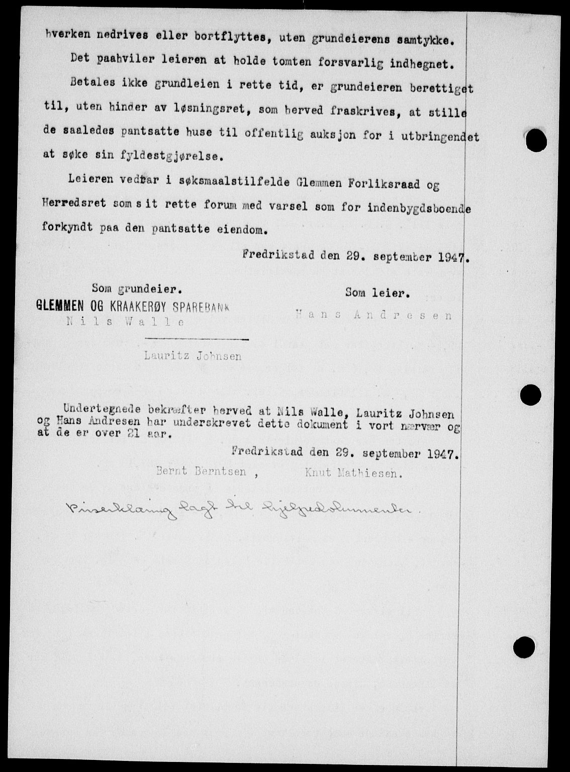 Onsøy sorenskriveri, SAO/A-10474/G/Ga/Gab/L0021: Mortgage book no. II A-21, 1947-1947, Diary no: : 2718/1947