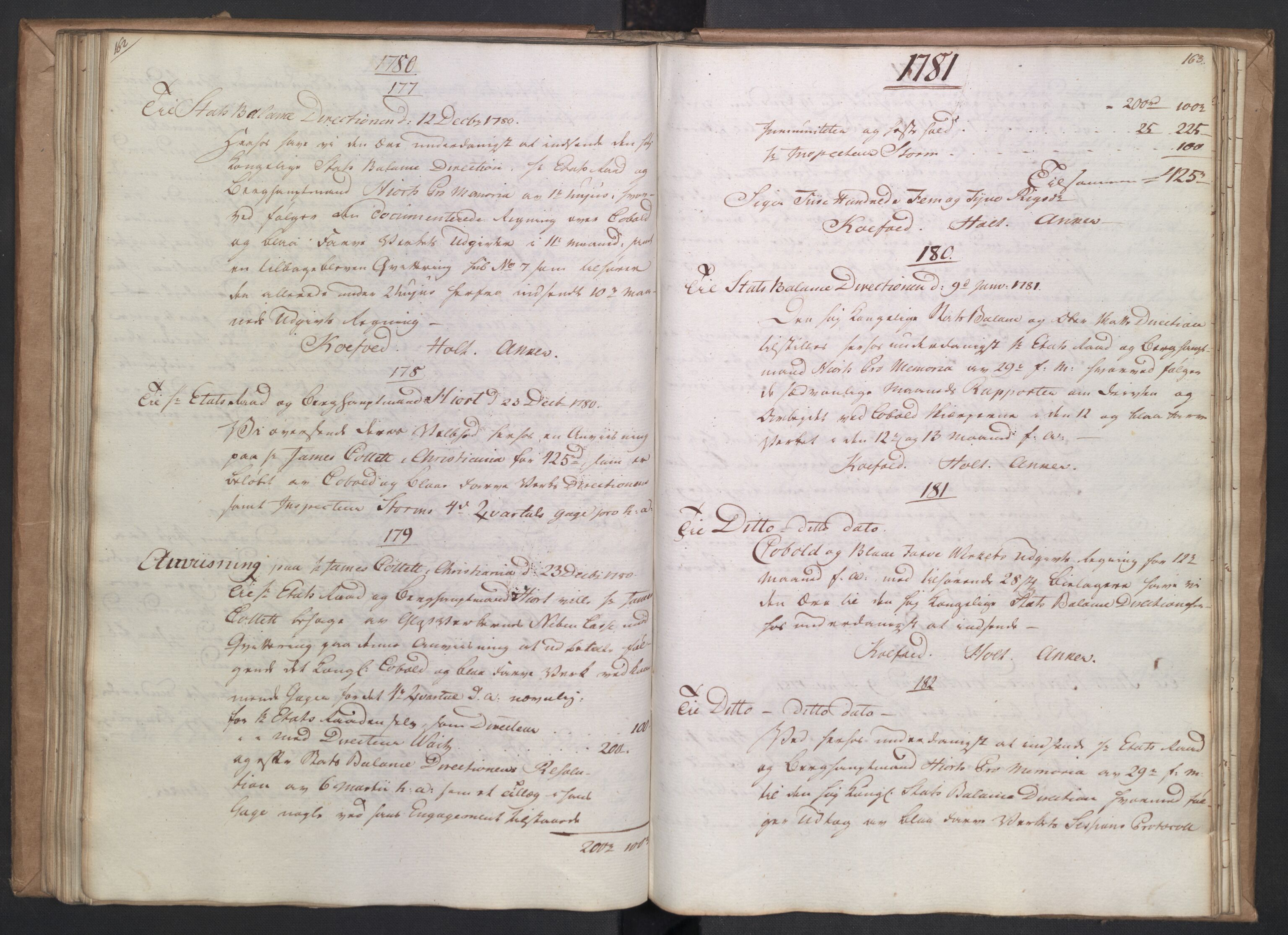 Rentekammeret, Renteskriverkontorene, AV/RA-EA-3115/O/Om/Oma/L0001: Kopibok, 1776-1782, p. 162-163