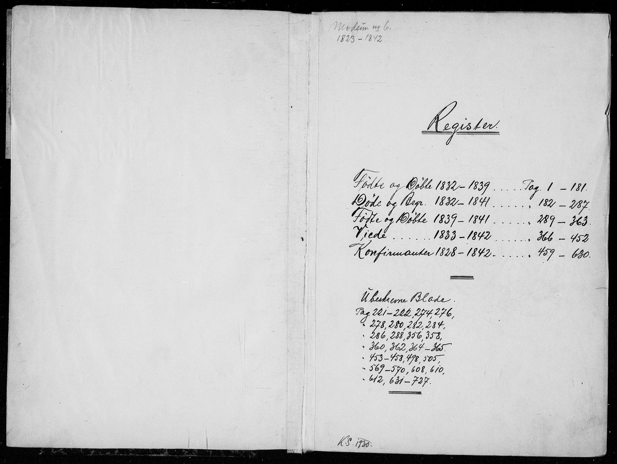 Modum kirkebøker, SAKO/A-234/G/Ga/L0003: Parish register (copy) no. I 3, 1832-1842