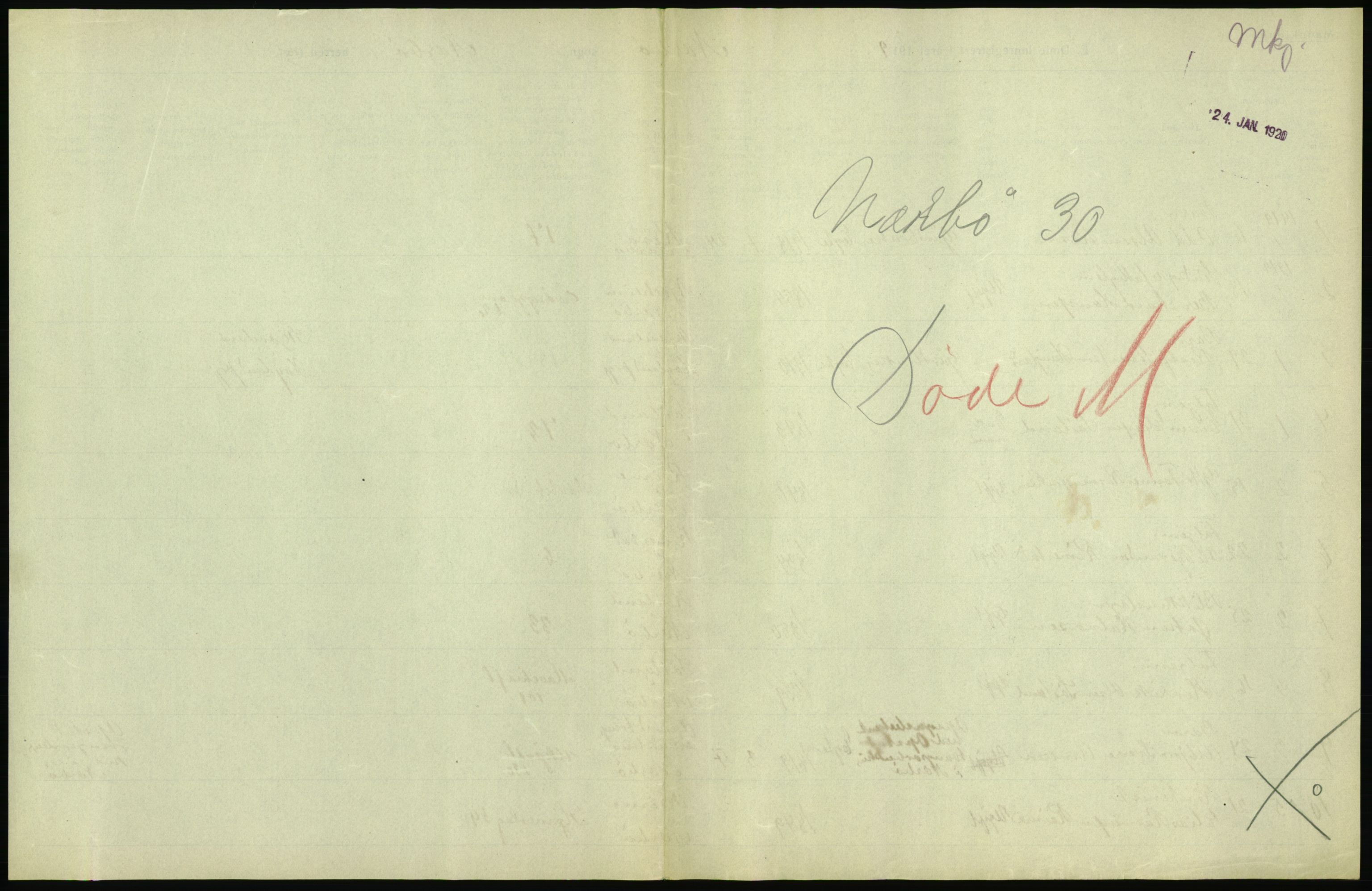 Statistisk sentralbyrå, Sosiodemografiske emner, Befolkning, AV/RA-S-2228/D/Df/Dfb/Dfbi/L0030: Rogaland fylke: Døde. Bygder og byer., 1919, p. 21