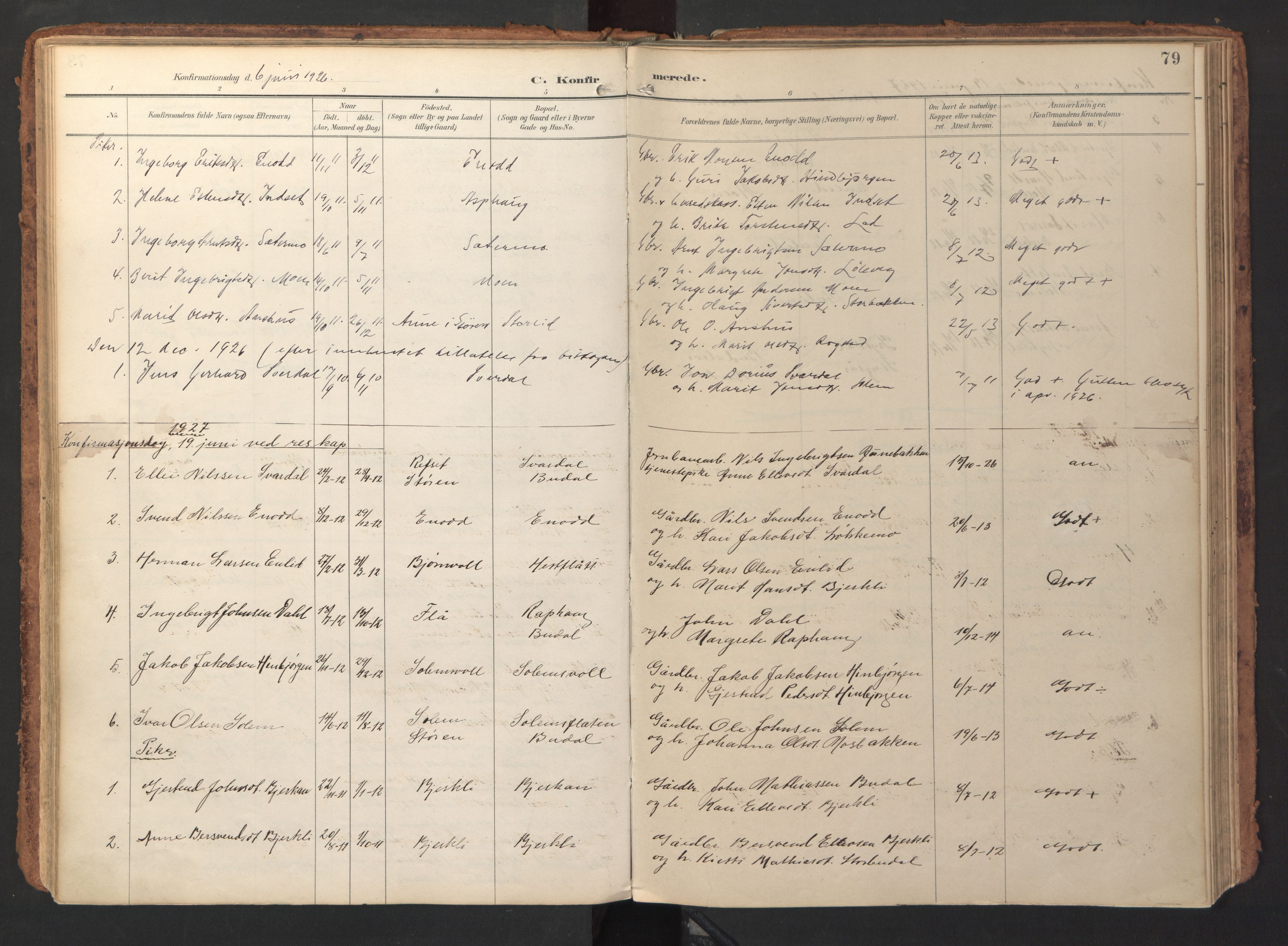 Ministerialprotokoller, klokkerbøker og fødselsregistre - Sør-Trøndelag, SAT/A-1456/690/L1050: Parish register (official) no. 690A01, 1889-1929, p. 79
