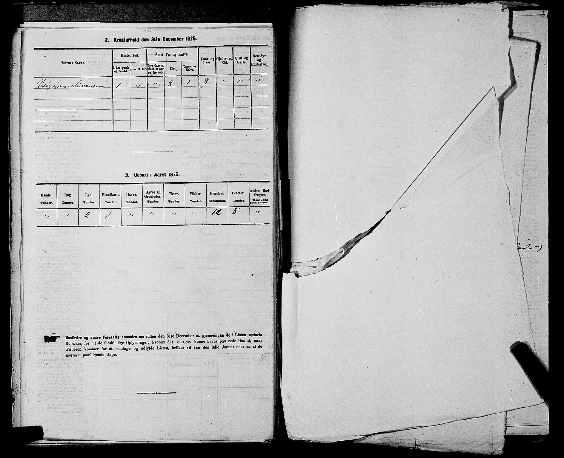 SAKO, 1875 census for 0633P Nore, 1875, p. 989