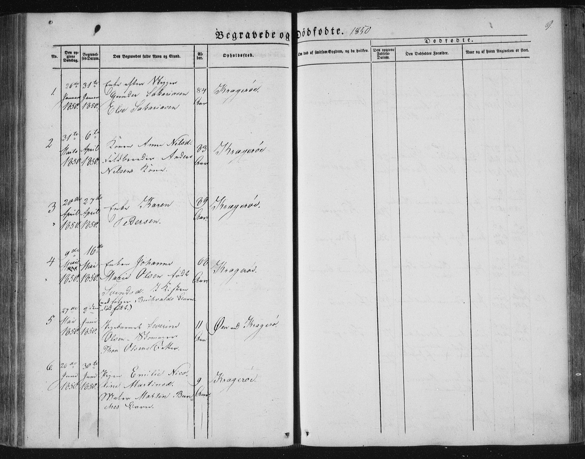 Kragerø kirkebøker, AV/SAKO-A-278/F/Fa/L0006: Parish register (official) no. 6, 1847-1861, p. 9