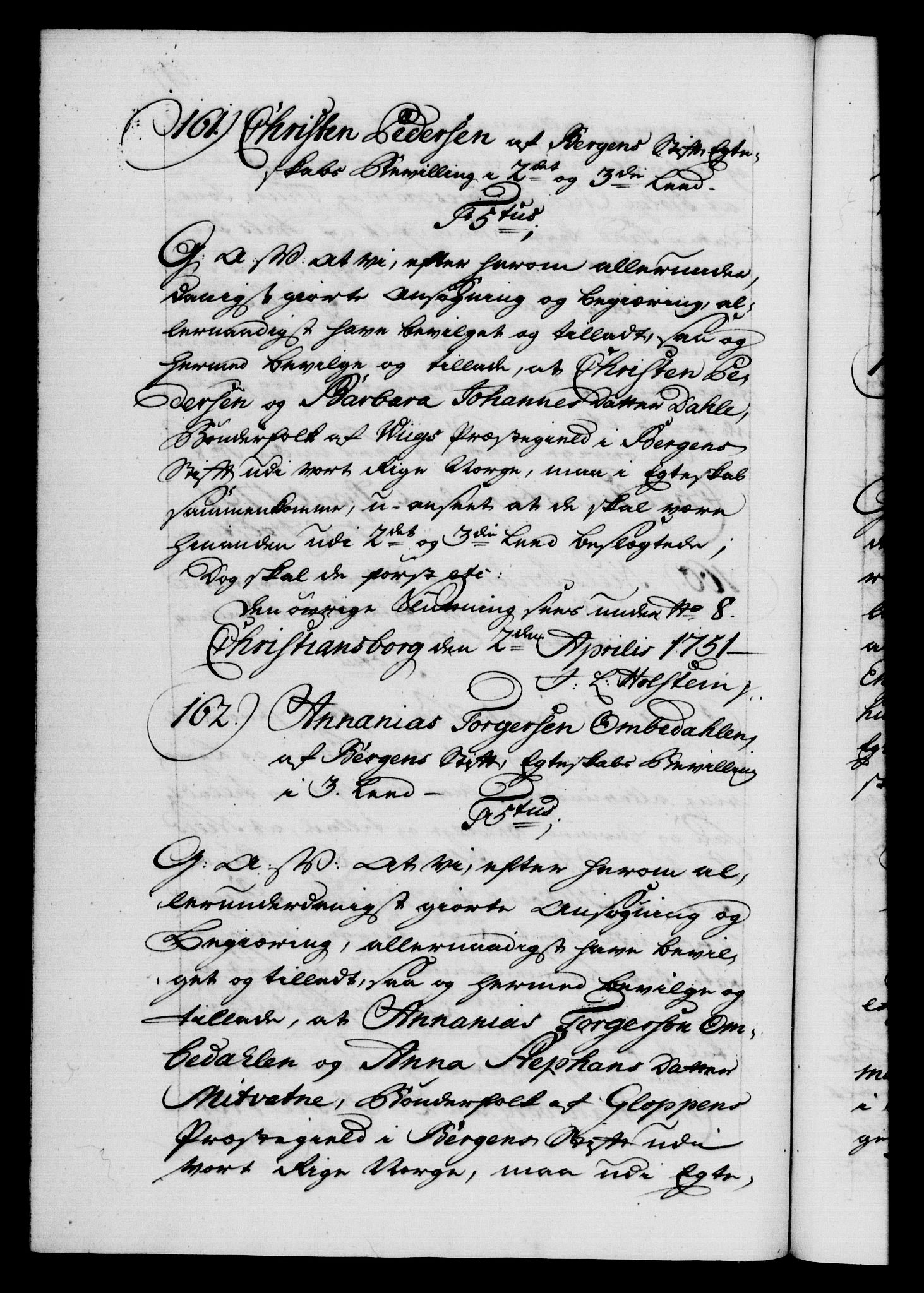 Danske Kanselli 1572-1799, AV/RA-EA-3023/F/Fc/Fca/Fcaa/L0037: Norske registre, 1751-1752, p. 91b