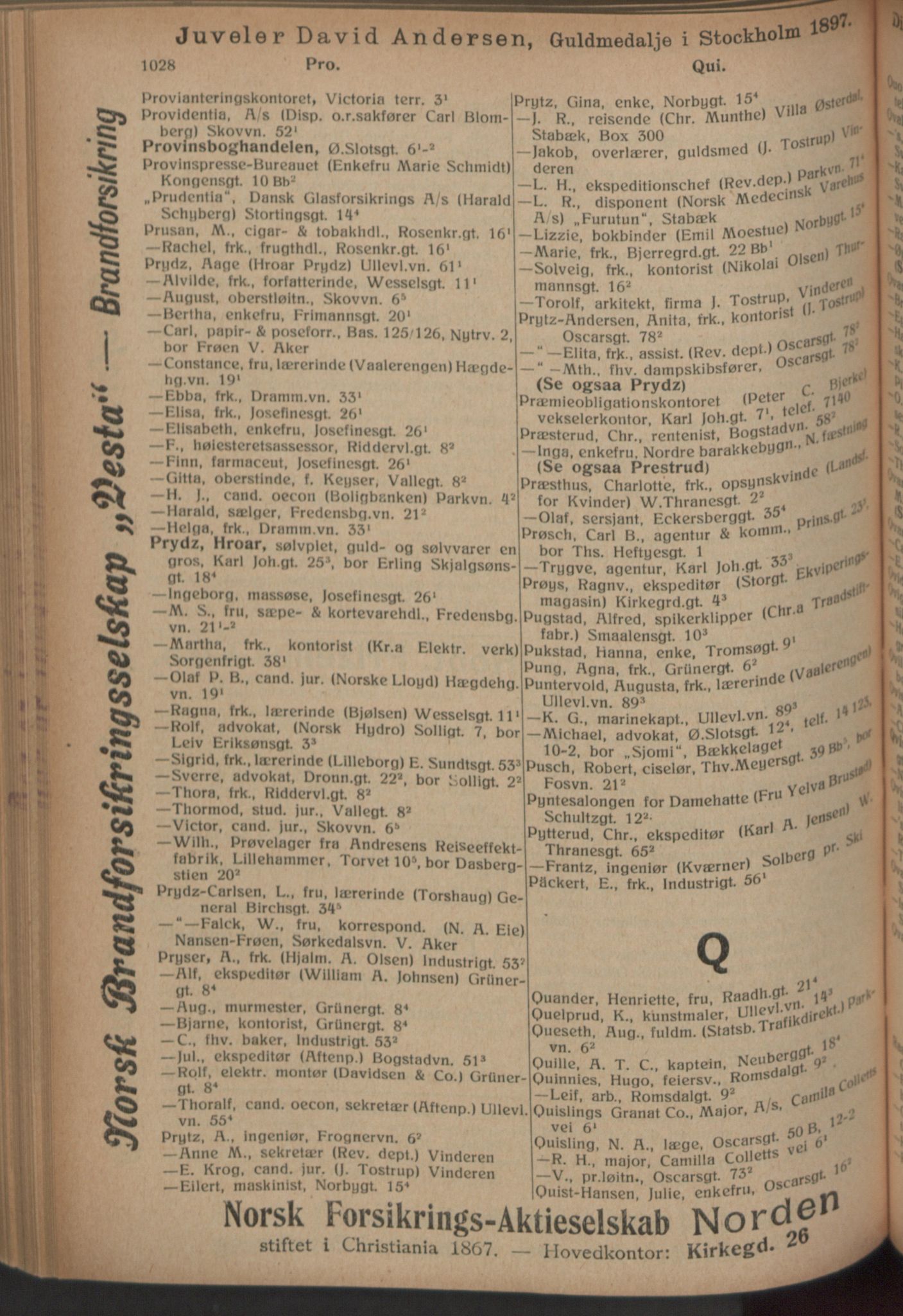 Kristiania/Oslo adressebok, PUBL/-, 1916, p. 1028