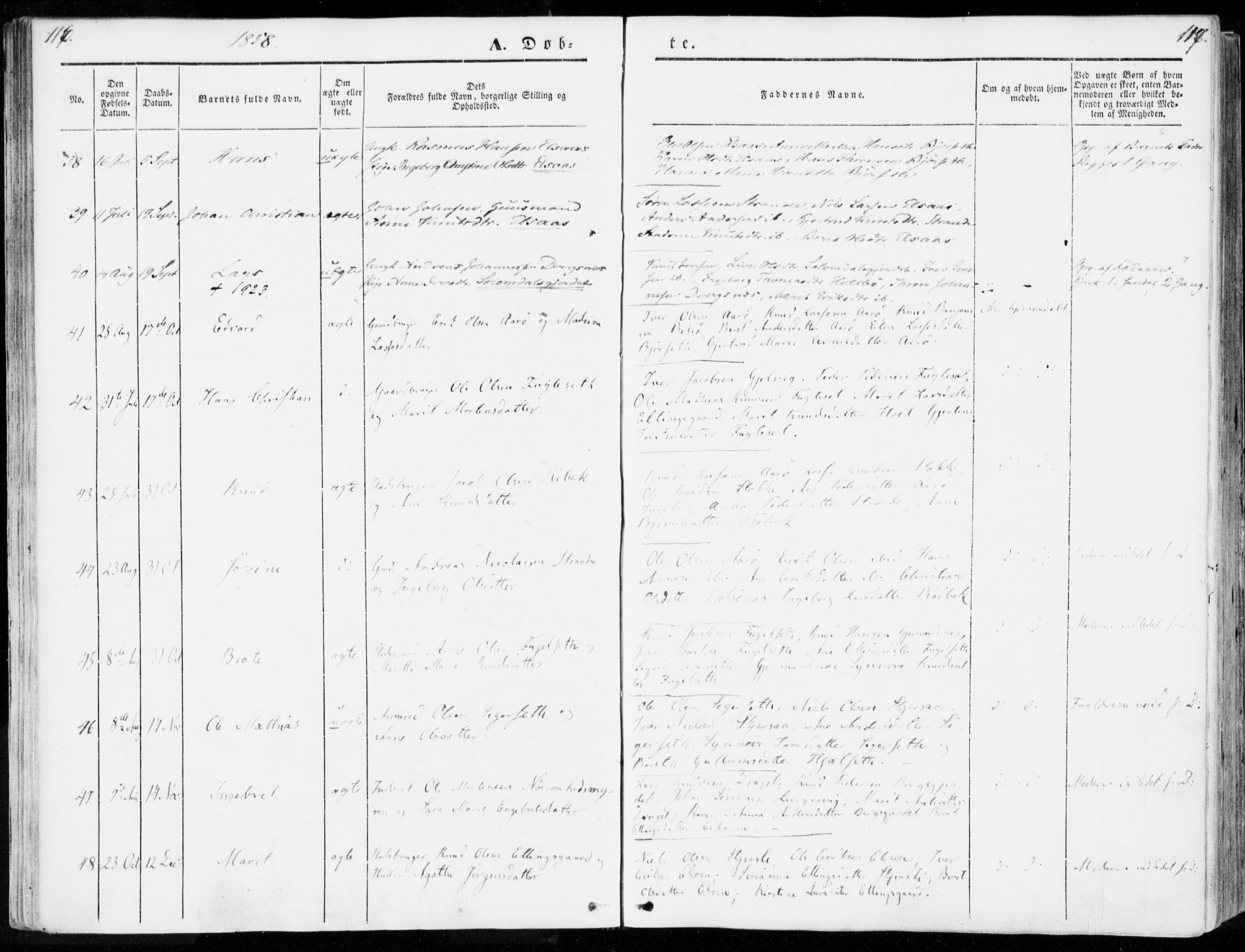 Ministerialprotokoller, klokkerbøker og fødselsregistre - Møre og Romsdal, AV/SAT-A-1454/555/L0653: Parish register (official) no. 555A04, 1843-1869, p. 116-117