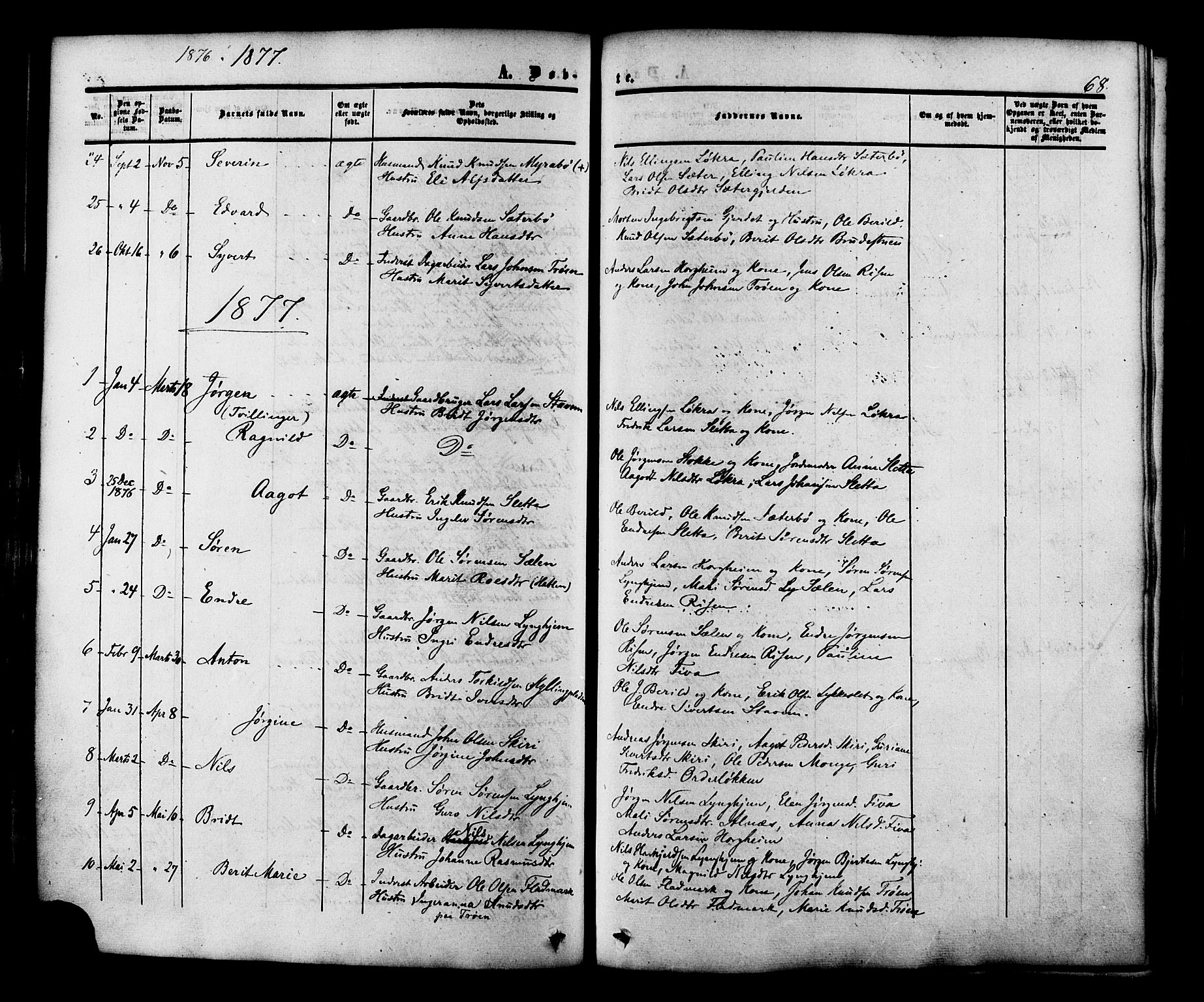 Ministerialprotokoller, klokkerbøker og fødselsregistre - Møre og Romsdal, AV/SAT-A-1454/546/L0594: Parish register (official) no. 546A02, 1854-1882, p. 68