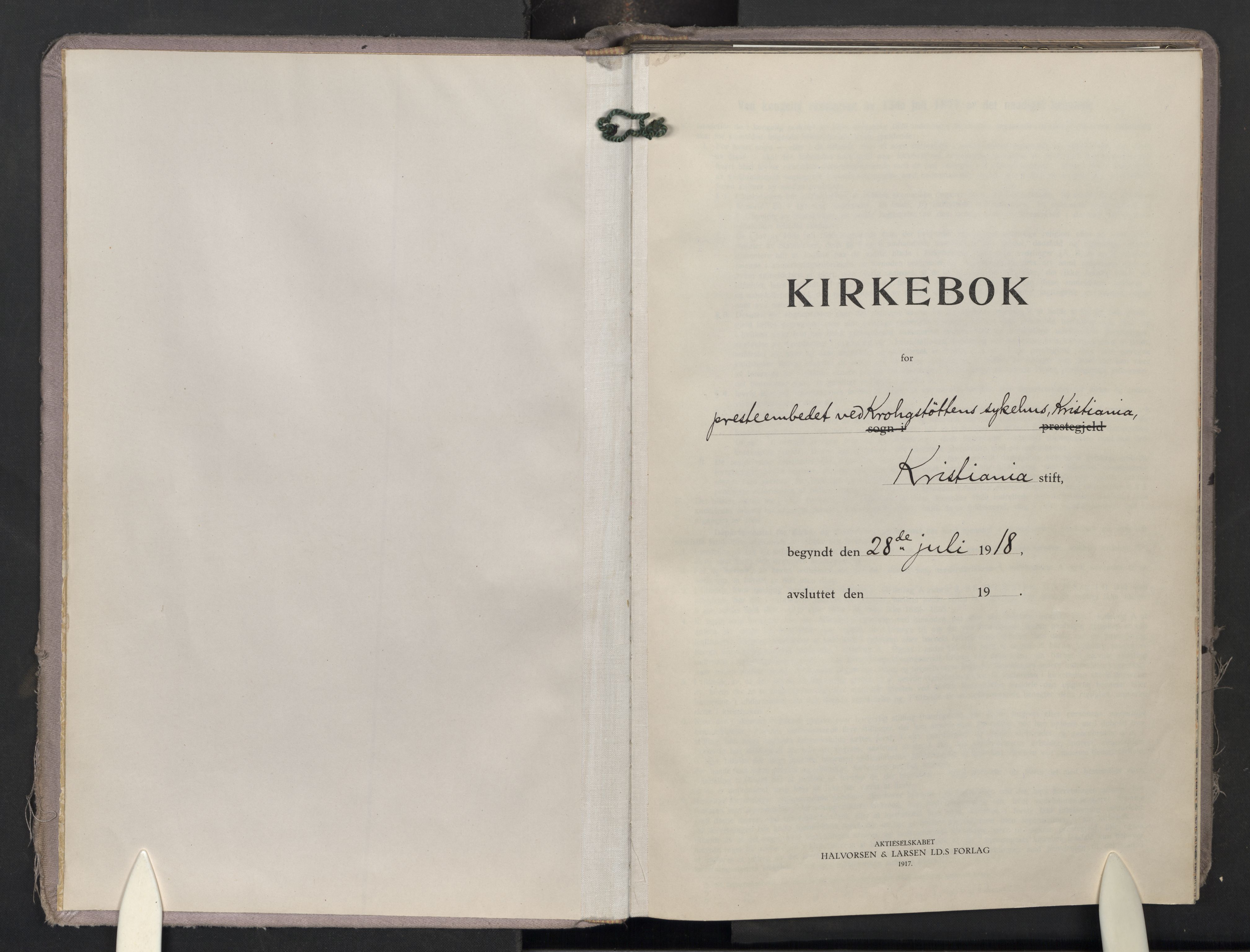 Krohgstøtten sykehusprest Kirkebøker, SAO/A-10854/F/Fa/L0005: Parish register (official) no. 5, 1918-1959