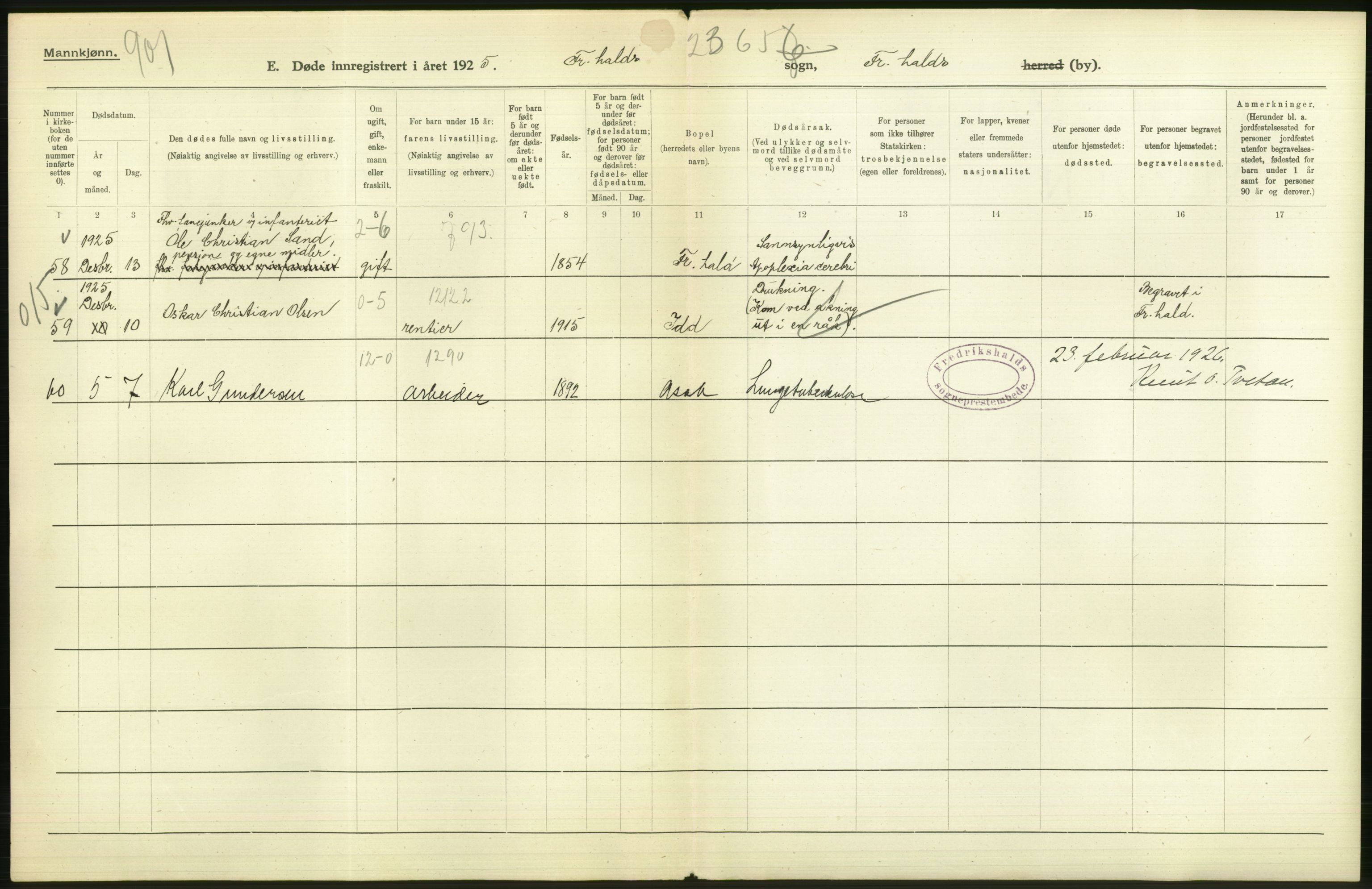 Statistisk sentralbyrå, Sosiodemografiske emner, Befolkning, AV/RA-S-2228/D/Df/Dfc/Dfce/L0002: Østfold fylke: Gifte, døde. Bygder og byer., 1925, p. 4