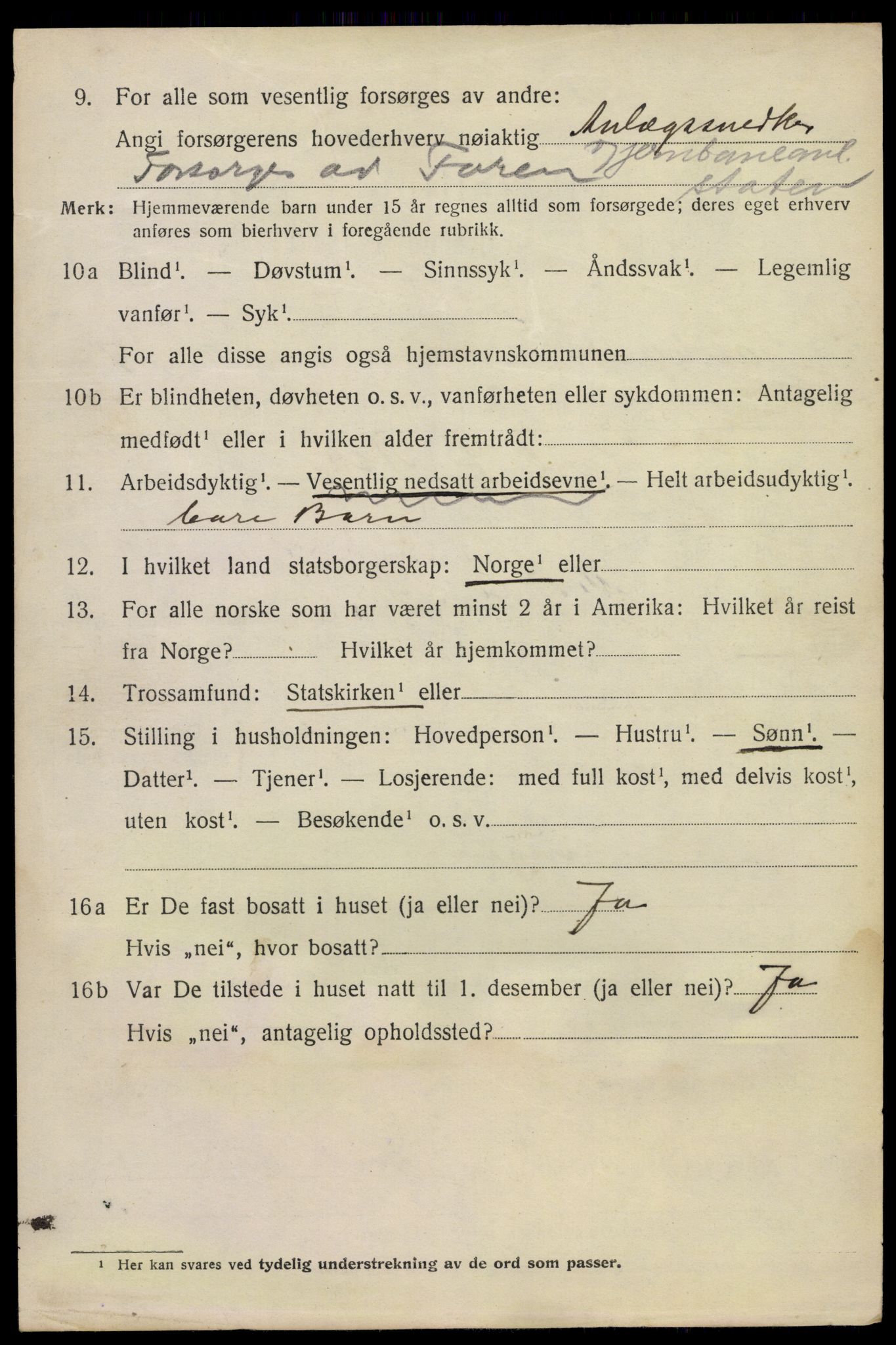 SAKO, 1920 census for Sauherad, 1920, p. 5616