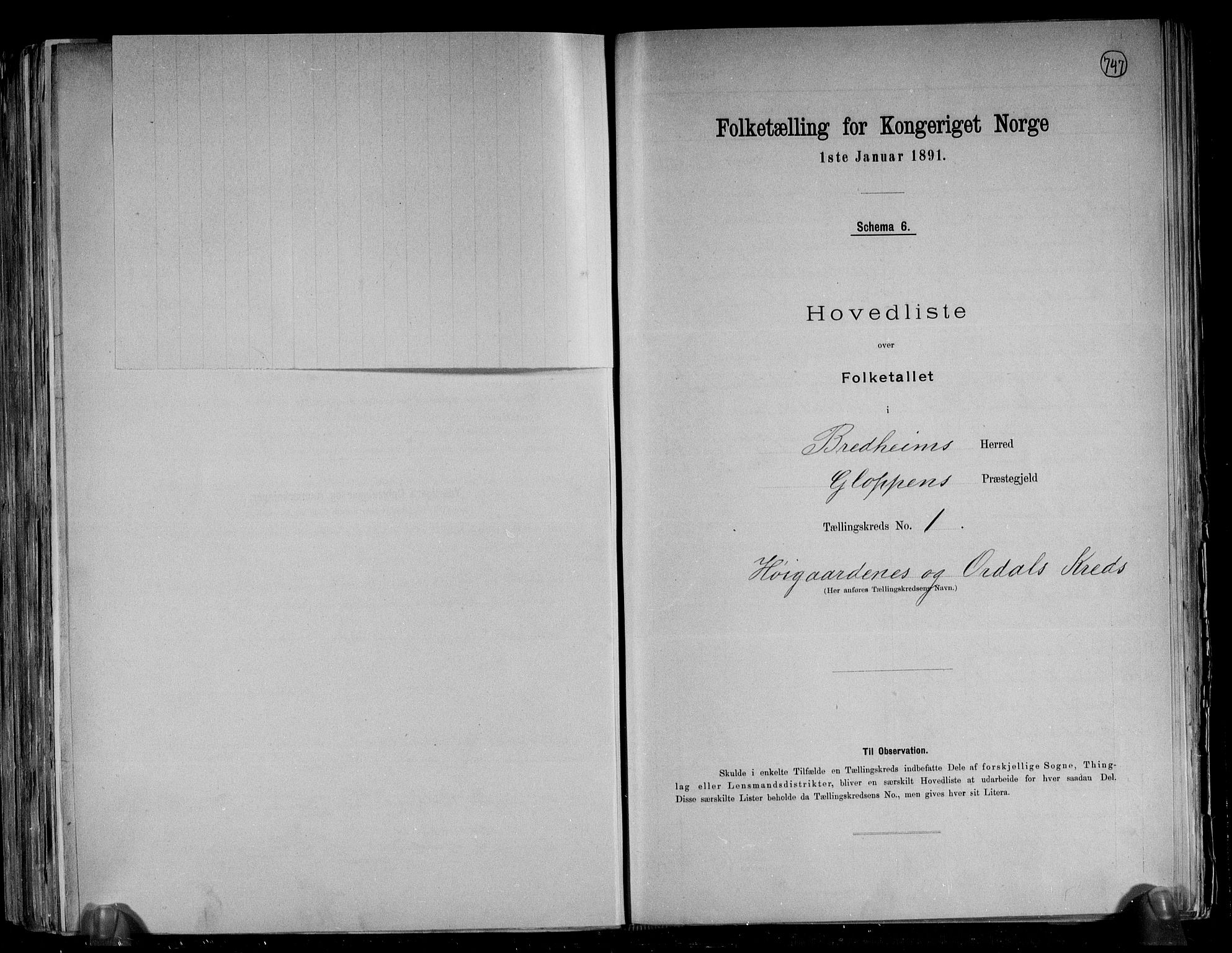 RA, 1891 census for 1446 Breim, 1891, p. 5