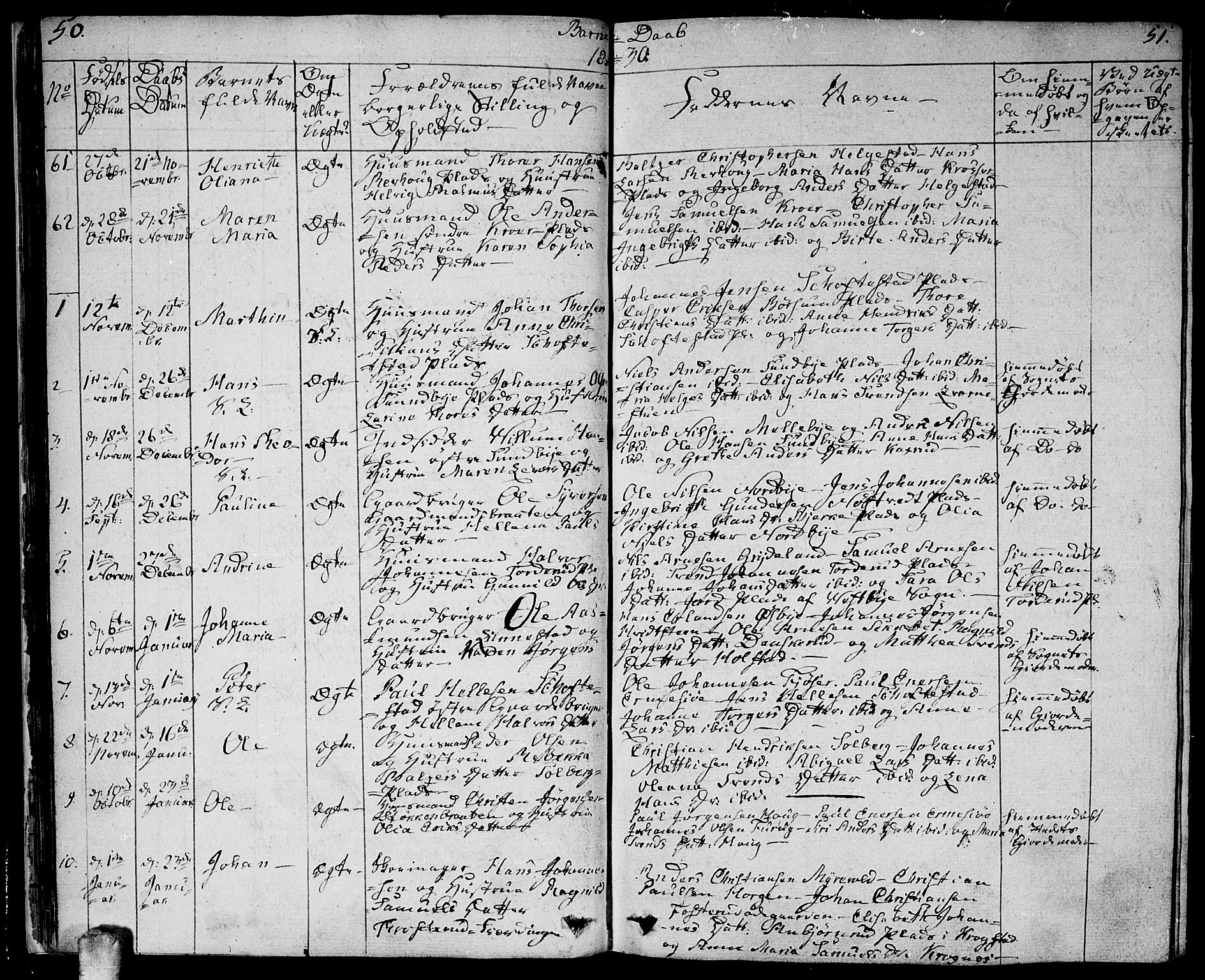 Ås prestekontor Kirkebøker, SAO/A-10894/F/Fa/L0005: Parish register (official) no. I 5, 1827-1840, p. 50-51