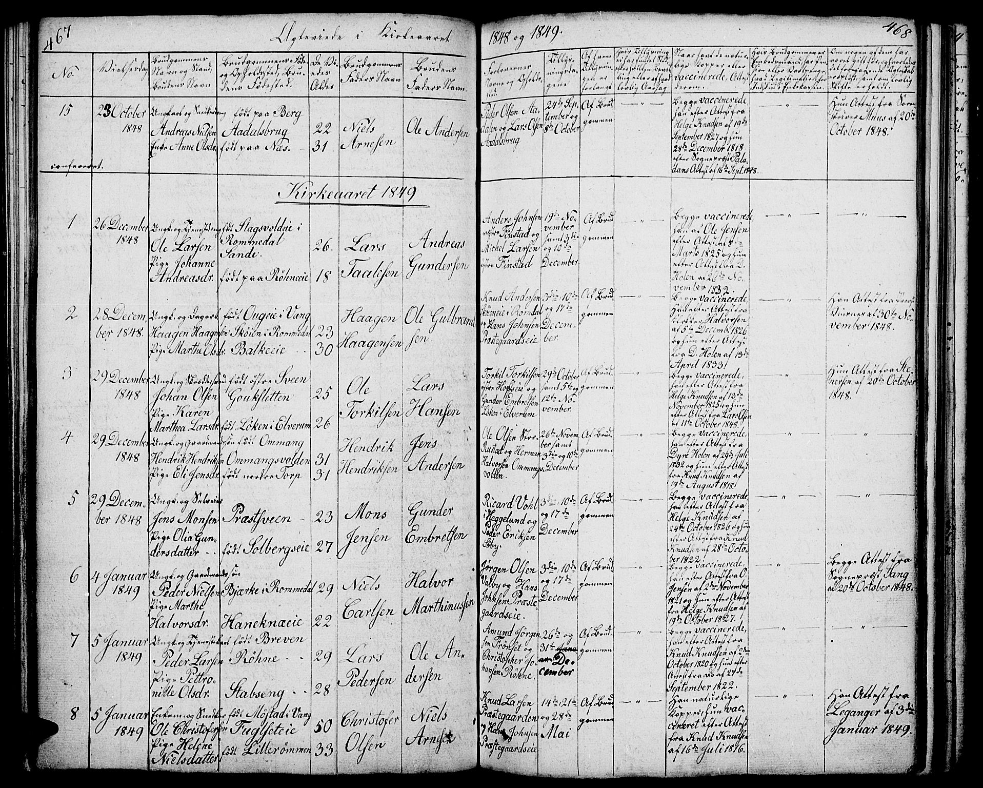 Løten prestekontor, AV/SAH-PREST-022/L/La/L0002: Parish register (copy) no. 2, 1832-1850, p. 467-468