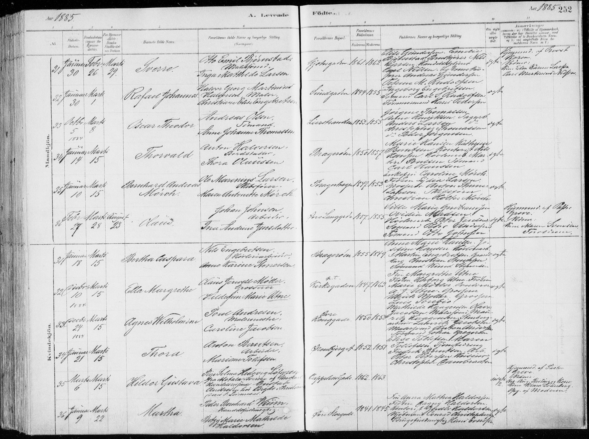 Bragernes kirkebøker, SAKO/A-6/F/Fb/L0006a: Parish register (official) no. II 6A, 1878-1885, p. 252